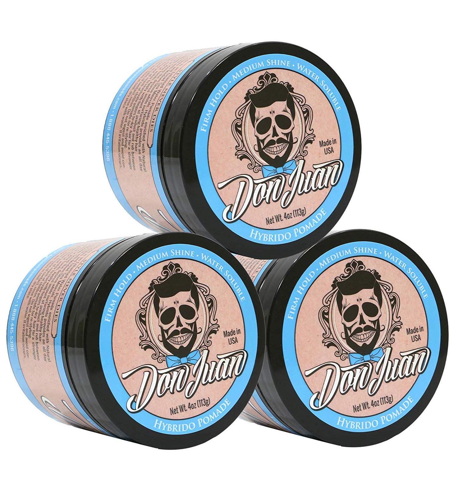Don Juan Hybrido Pomade Strong Hold - Pack of 3 | Long-lasting Styling Solution - Buy Online on GoSupps.com