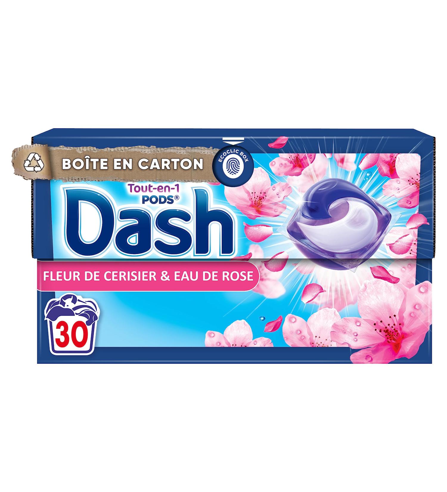Dash All-in-1 PODS Laundry Detergent Capsules 120 Loads (4x30 Tablets) Cherry Blossom & Rose Water Ultra Clean & F - Buy Online on GoSupps.com
