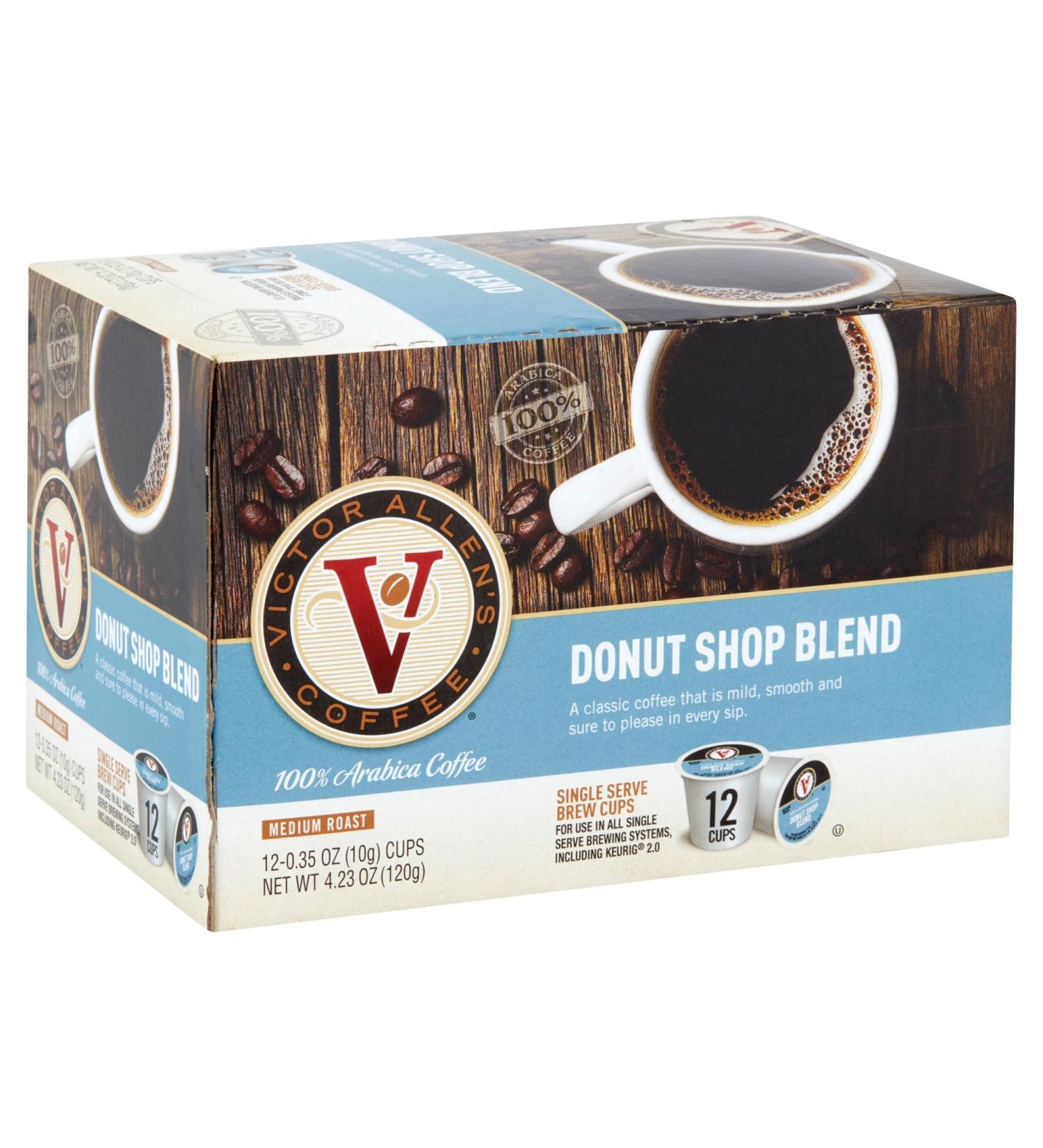 Victor Allen's Coffee Medium Roast Donut Shop Blend 0.35 Ounce 12 Count - Buy Online on GoSupps.com