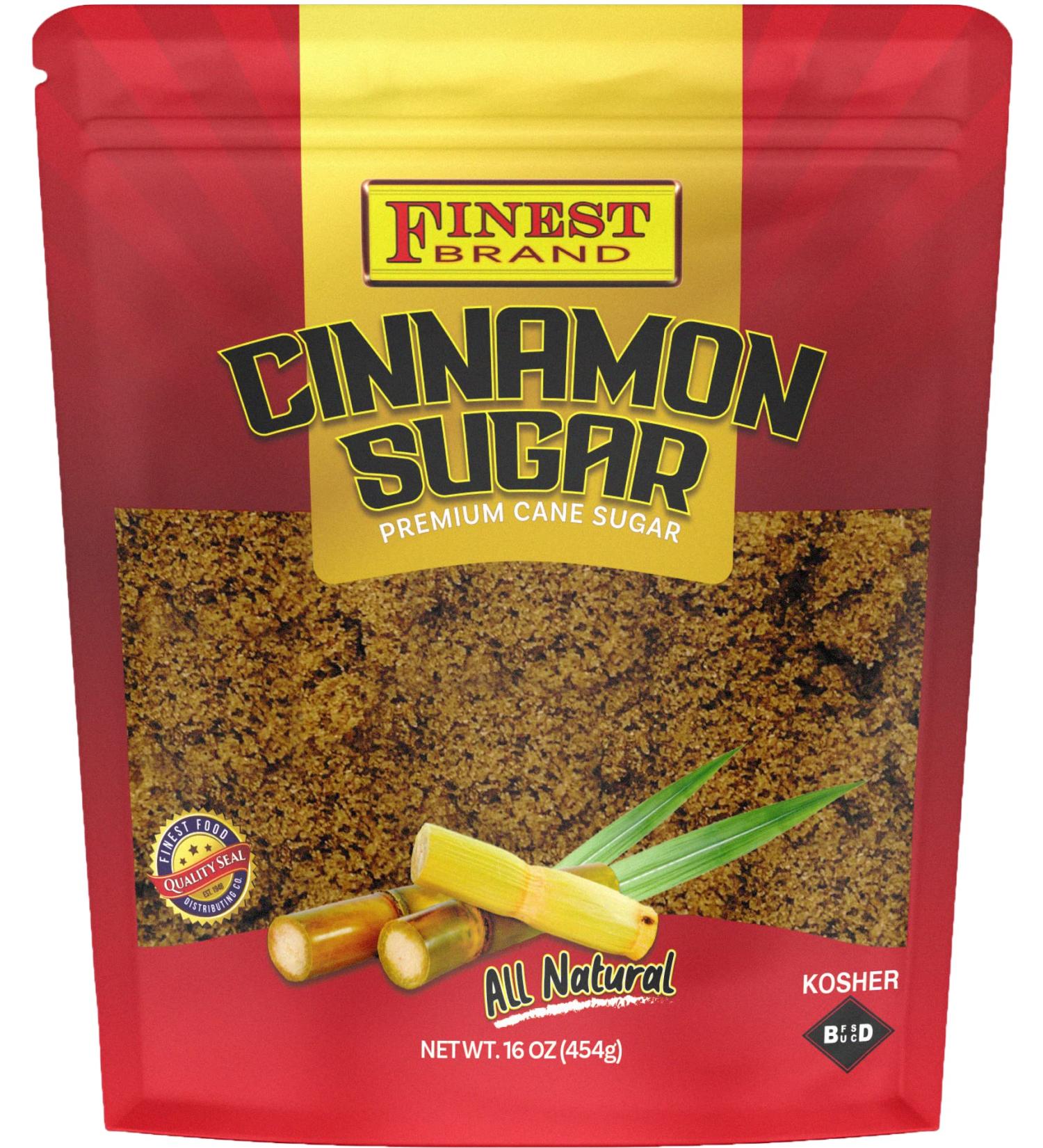Cinnamon Sugar 1 lb, Resealable Bag, Made with Light Muscovado Brown Sugar, Product of Mauritius | 16oz