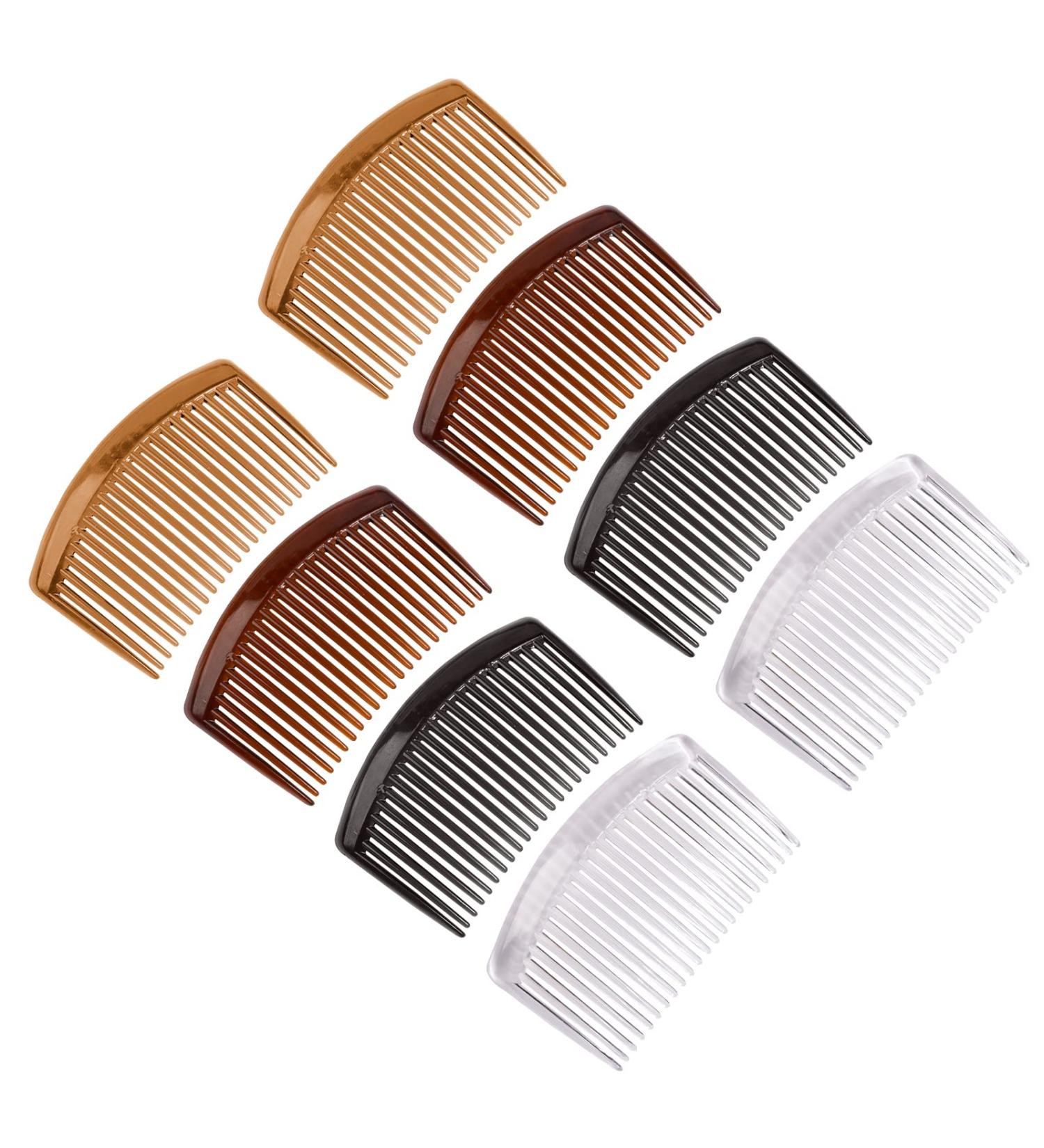 8-Piece French Side Combs Set - PROUSKY Strong Hold Hair Clips for Women - Plastic Twist Decorative Hair Combs - Bridal Wedding Veil Accessories - Buy Online on GoSupps.com