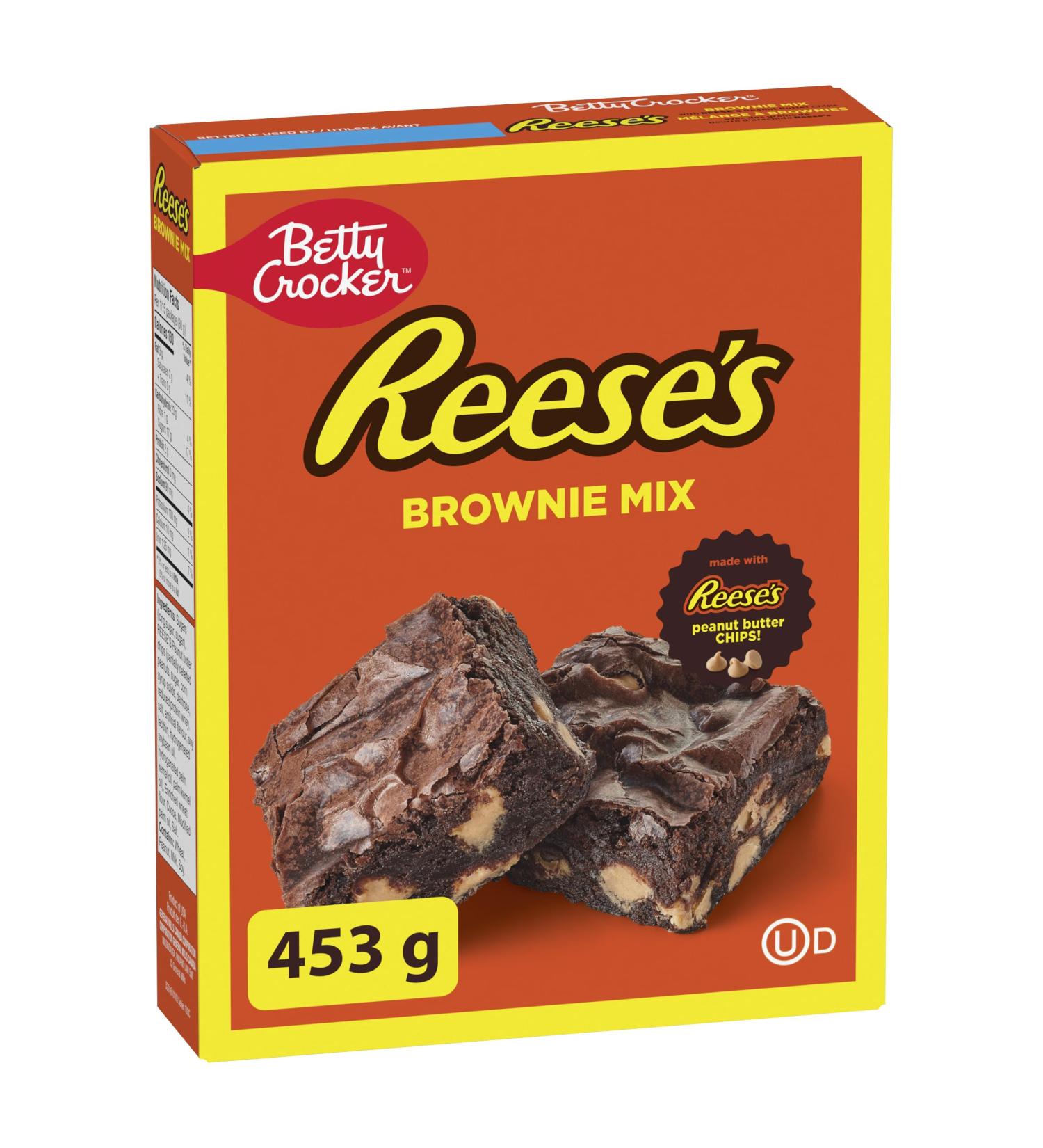Betty Crocker Reese's Peanut Butter Chocolate Fudge Candy Brownie Mix Made with Reese's Peanut Butter Chips 453 Grams Package of Brownie Mix Baking Mix Tastes Like Homemade Easy To Bake - Buy Online on GoSupps.com
