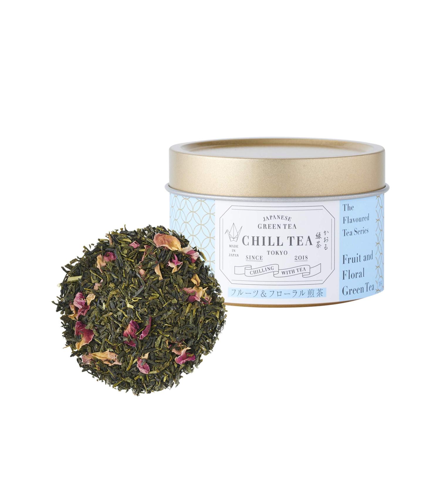 Fruit & Floral Green Tea by CHILL TEA Tokyo (30g Loose Leaf)- Japanese Tea Loose Leaf Tea Flavoured Tea- Fruity & Floral Flavour Fruit with Rosehip Made in Japan. - Buy Online on GoSupps.com
