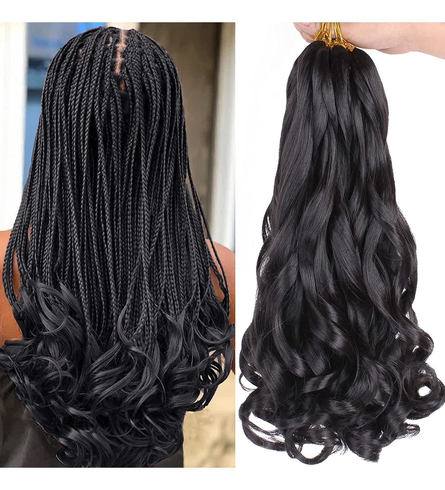 Dt Cheryl French Curls Braiding Hair - 8 Pack Pre-Stretched 24 Inch Loose Wave Curly Hair Extensions (1B) - Lightweight Synthetic Braids for Easy Styling - Buy Online on GoSupps.com