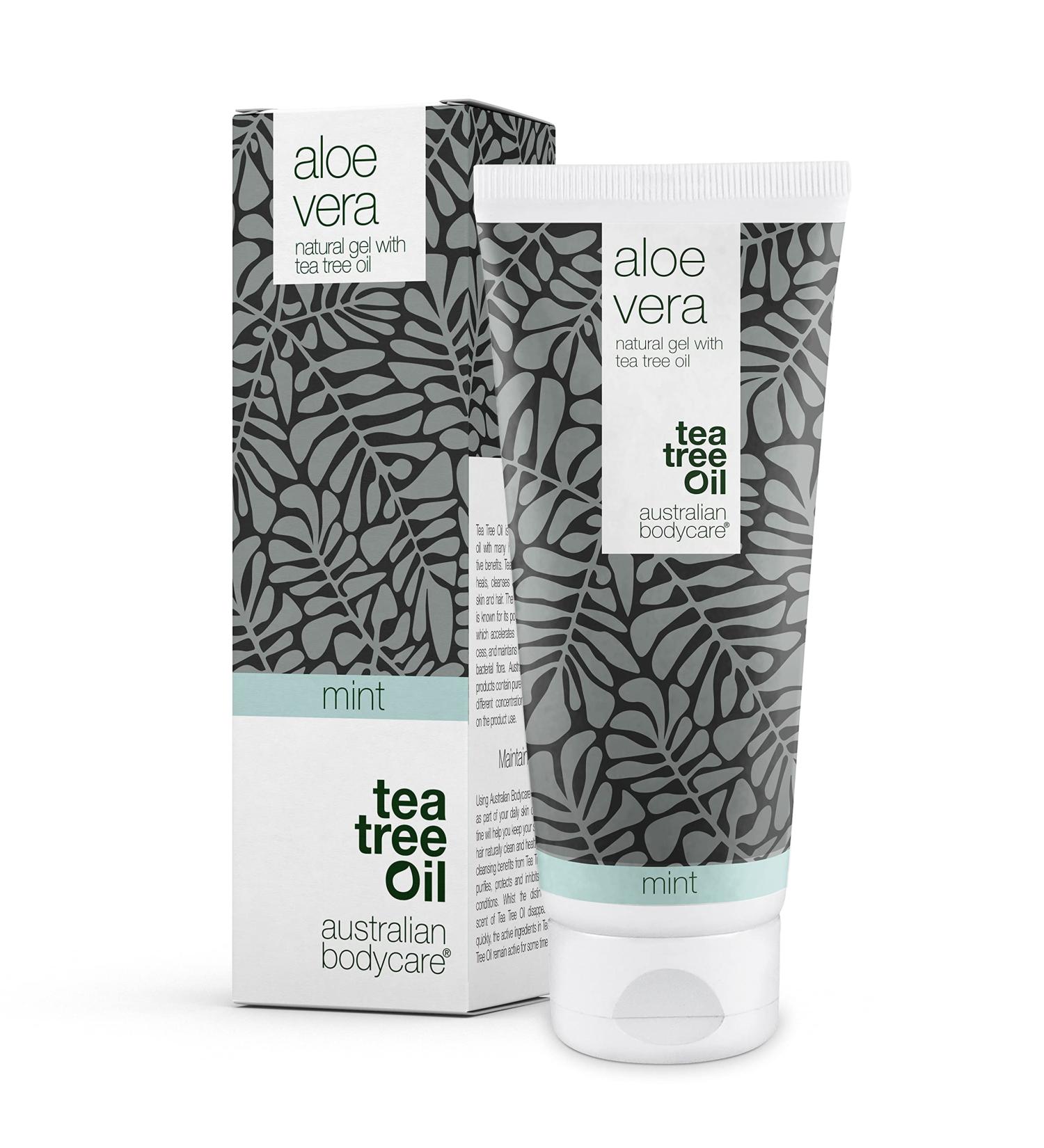 Australian BodyCare Aloe Vera Gel 200ml - Soothing After Sun Balsam with Tea Tree Oil & Mint for Itching Sunburn & Scars - 100% Vegan Cooling Moisturizer - Buy Online on GoSupps.com