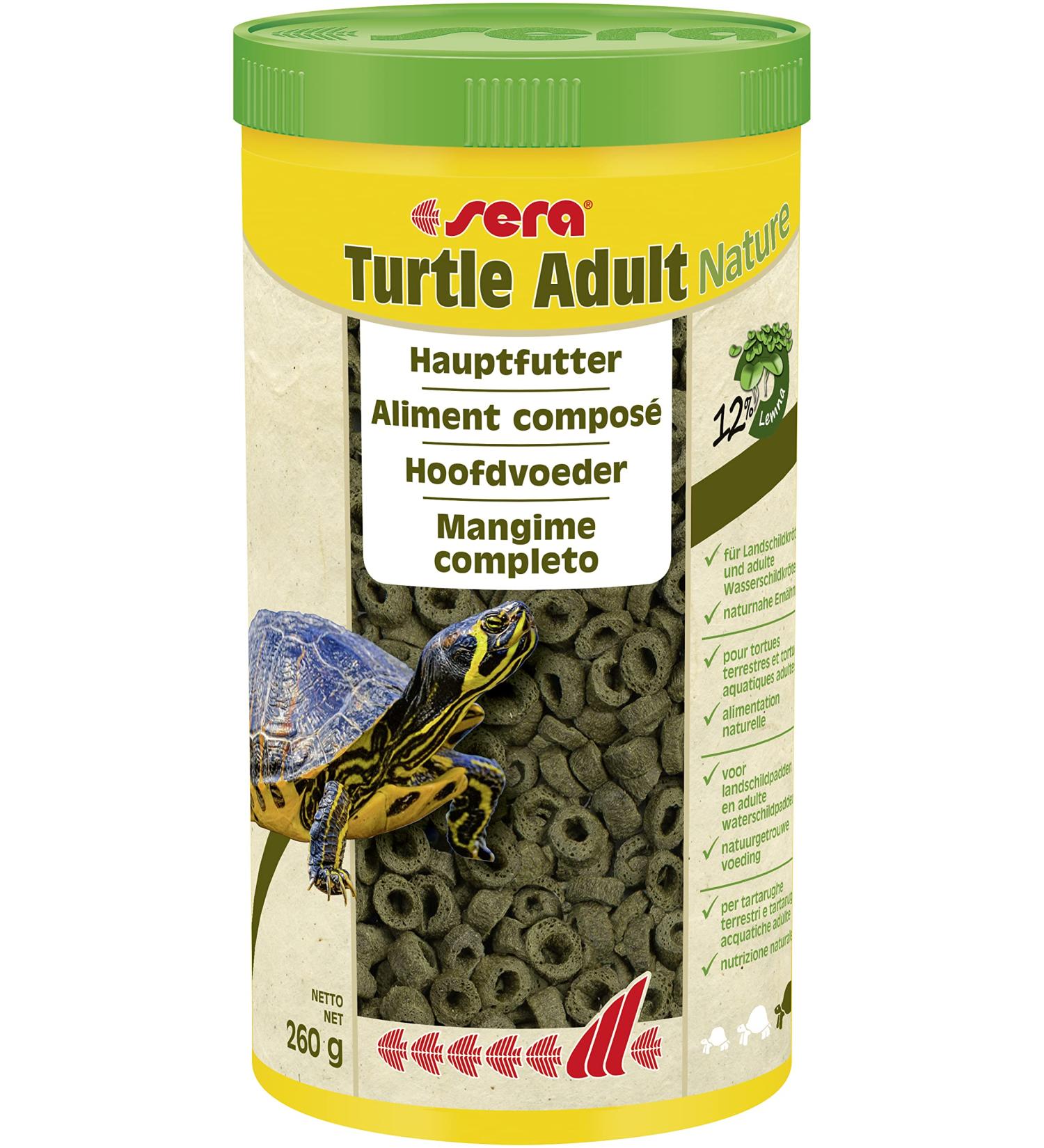 Sera Turtle Adult Nature 1000ml - Premium Food for Land & Water Turtles | Sustainably Produced No Colors or Preservatives - Buy Online on GoSupps.com