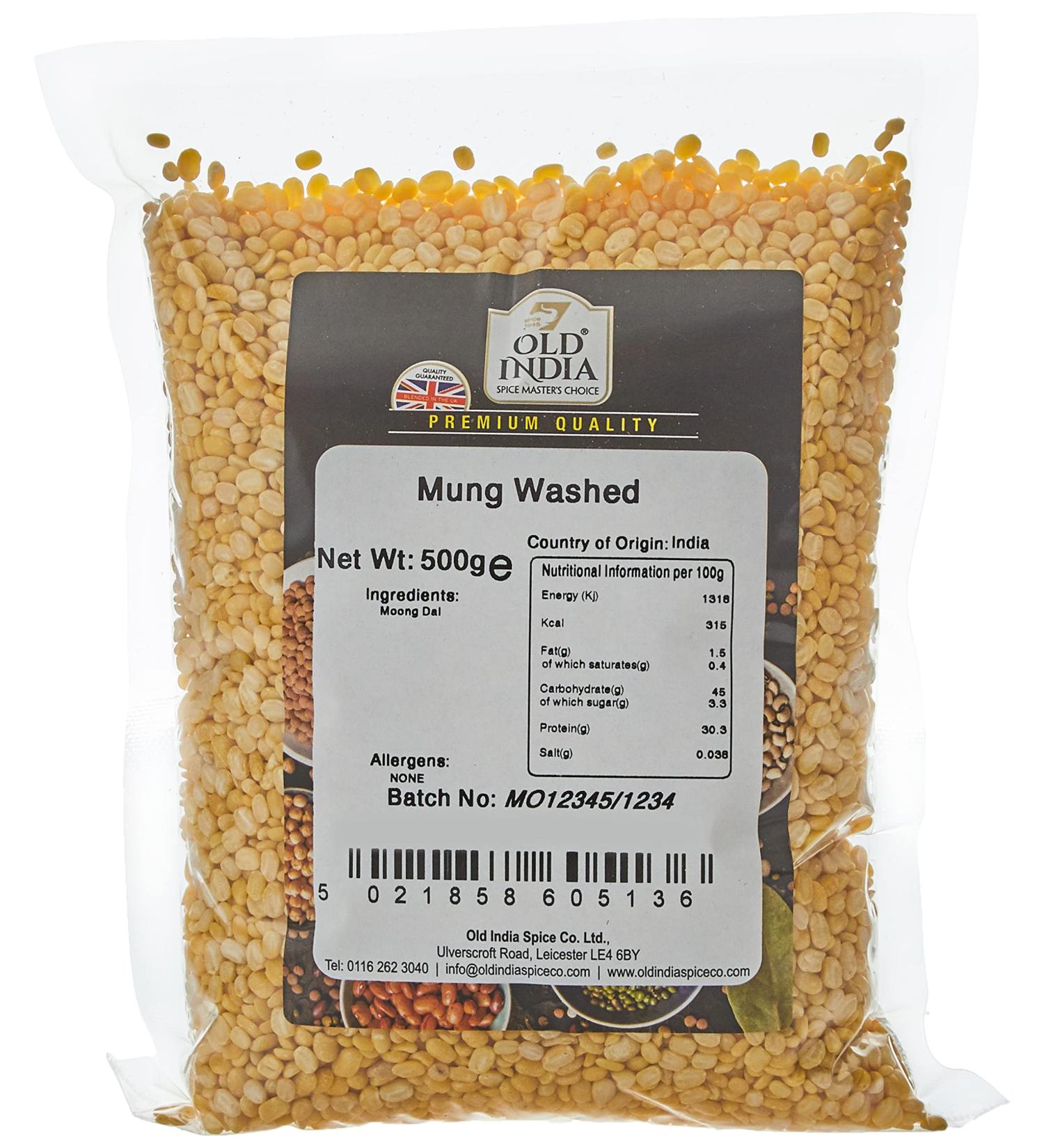 Old India Mung Washed 500g - Premium Quality Beans - Pack of 1 - Buy Online on GoSupps.com