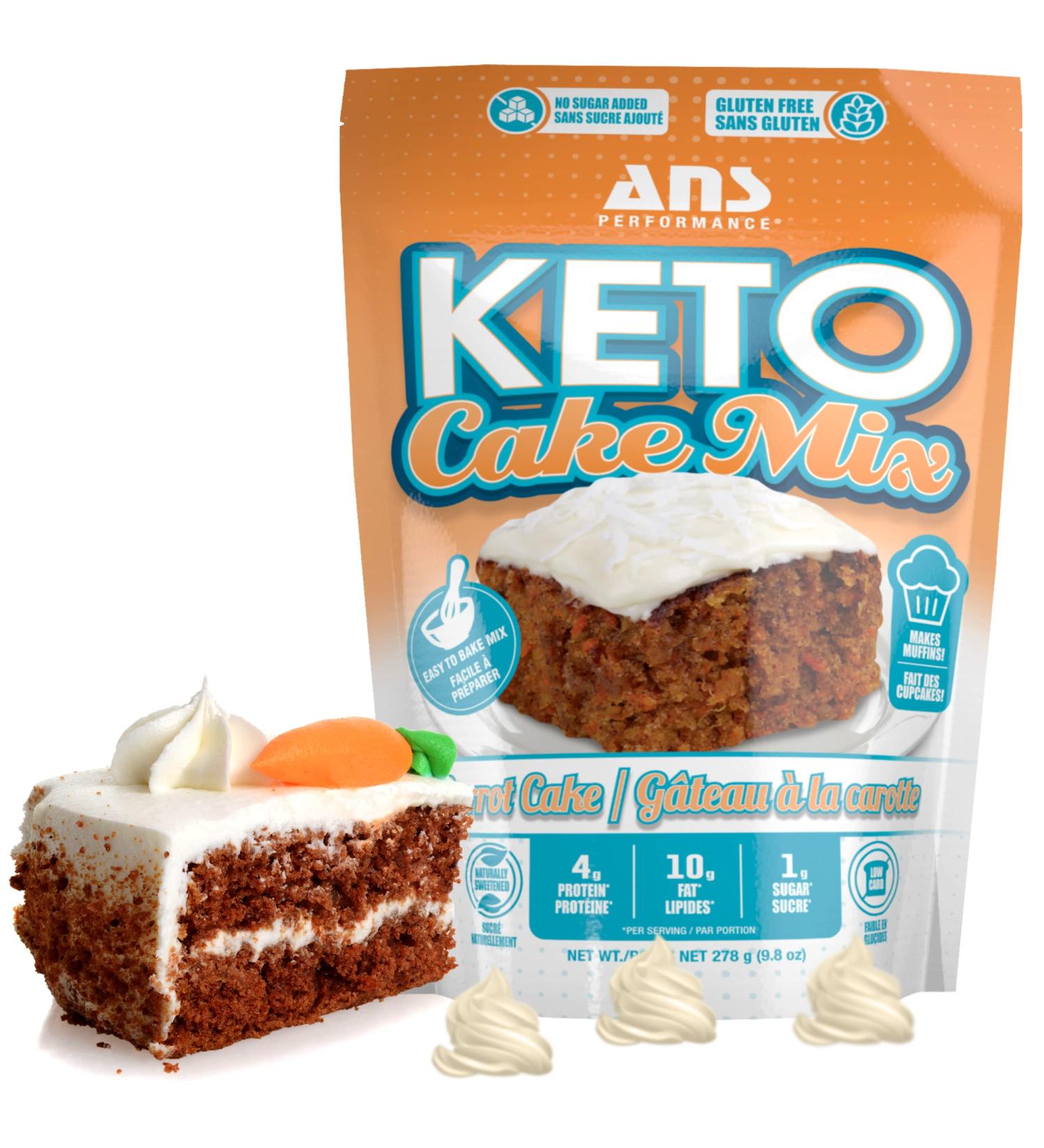 ANS PERFORMANCE Keto Cake Mix Carrot Cake 278g - Buy Online on GoSupps.com