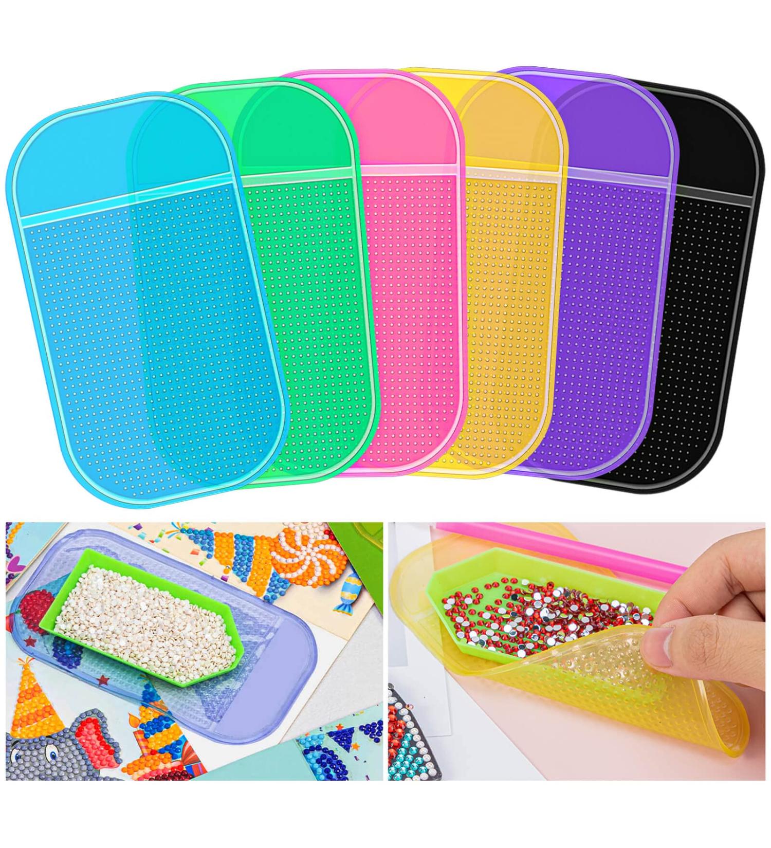 Anti-Slip Sticky Mat Set for Diamond Painting - 6 Pieces Non-Slip Gel Pads, 5.6 x 3.3 Inch Universal Tools for 5D Diamond Painting - Kid and Adult Friendly - Buy Online on GoSupps.com