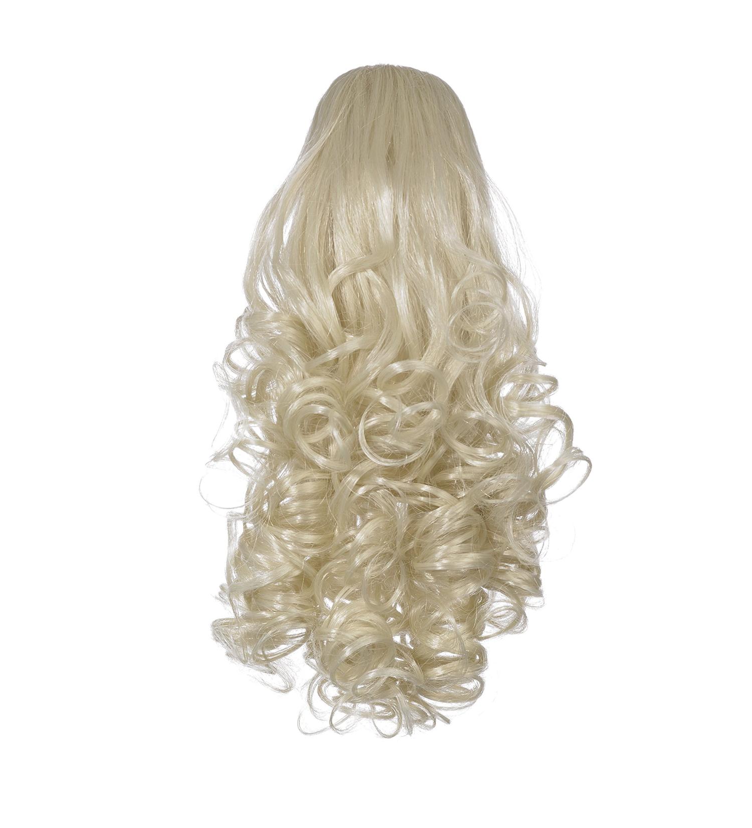 Love Hair Extensions | Synthetic Curly Ponytail with Alligator Clip - 30.5 cm 27 Rich Blonde - International Shipping Available - Buy Online on GoSupps.com