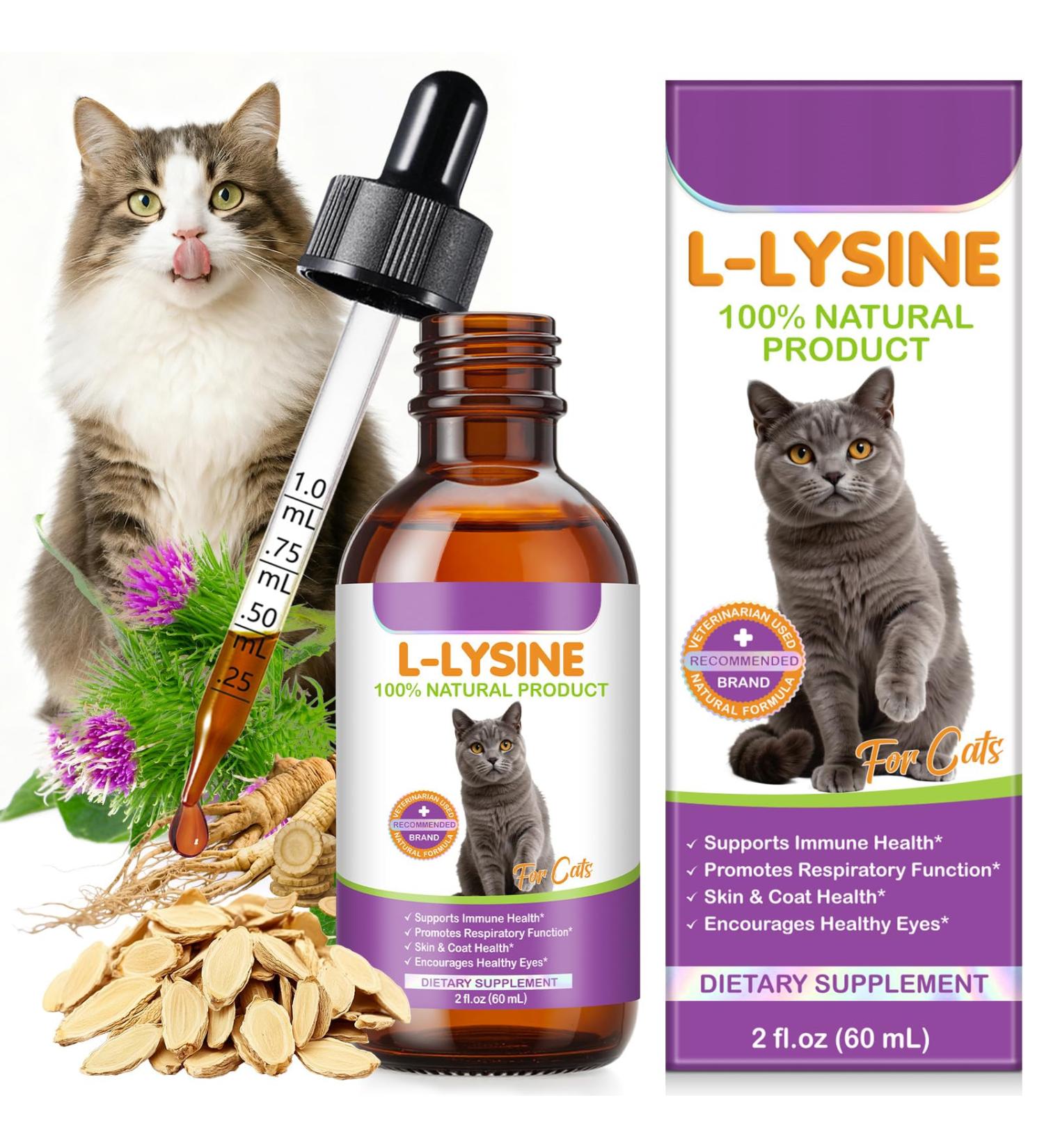 NBTREKTIE Lysine for Cats - L-Lysine Supplement for Eye Function & Respiratory Health Lysine for Sneezing Runny Nose Immune Support - Chicken Flavor - Buy Online on GoSupps.com