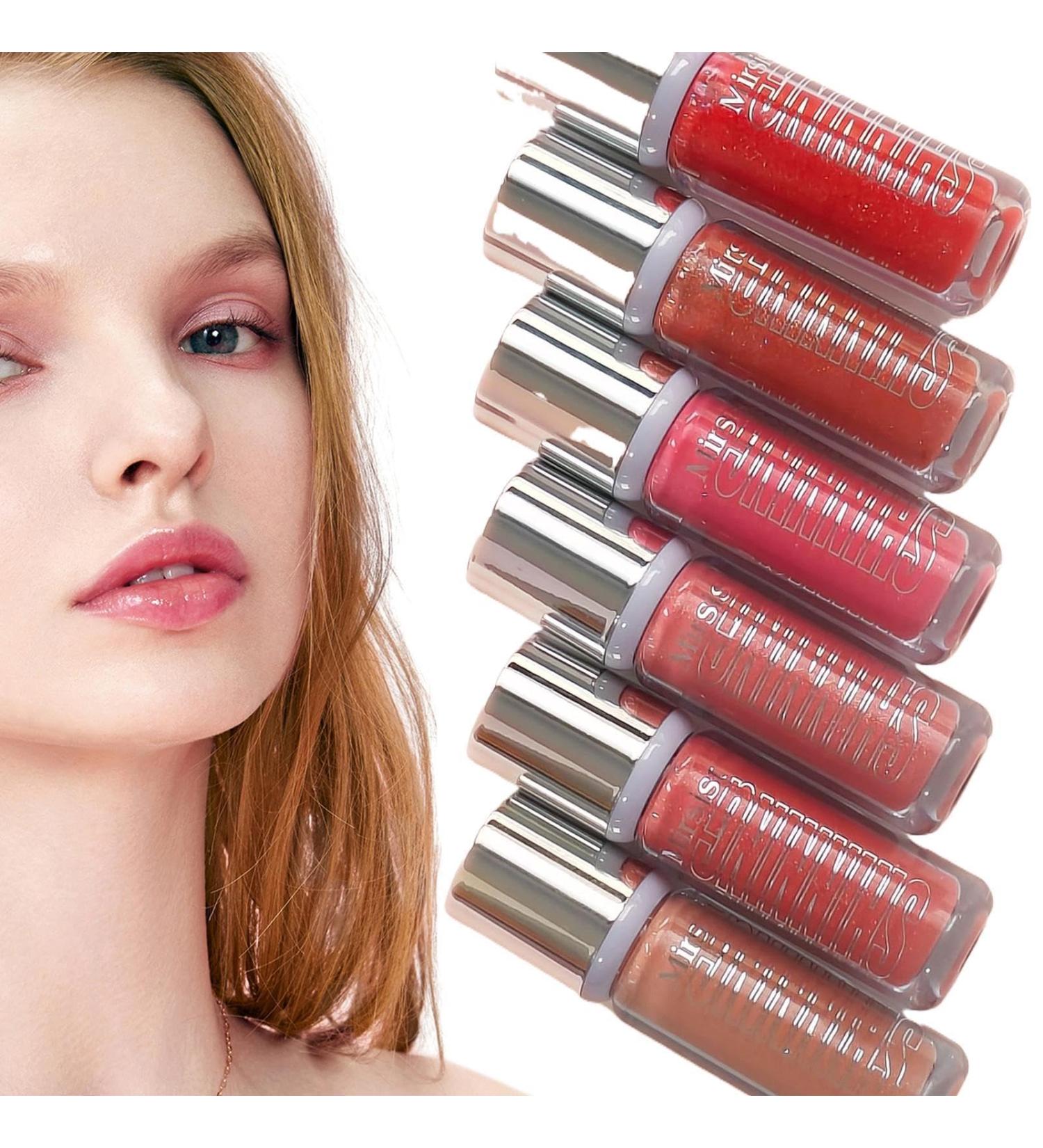 Lip gloss fuller plumping lip gloss 6 Pieces Moisturizing Lip Gloss Lip Clay Lip Gloss Long Lasting Makeup Cosmetics Lipstick Makeup for Women Girls Lips and Cheeks - Buy Online on GoSupps.com