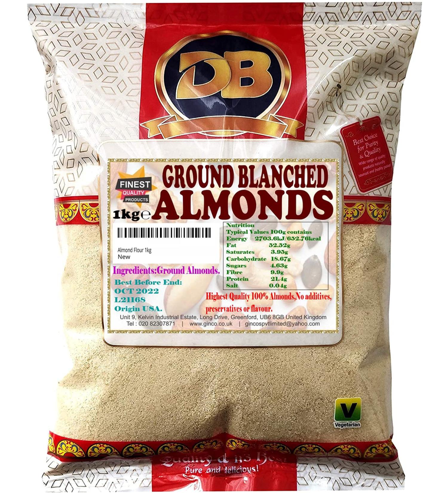 Almond Flour 1kg Blanched Ground Premium Quality Almonds Gluten Free Low Carb and High Fiber Blanched Almond Flour Perfect for Keto Natural Almond Flour Suitable for Vegetarian and Vegan Diets - Buy Online on GoSupps.com