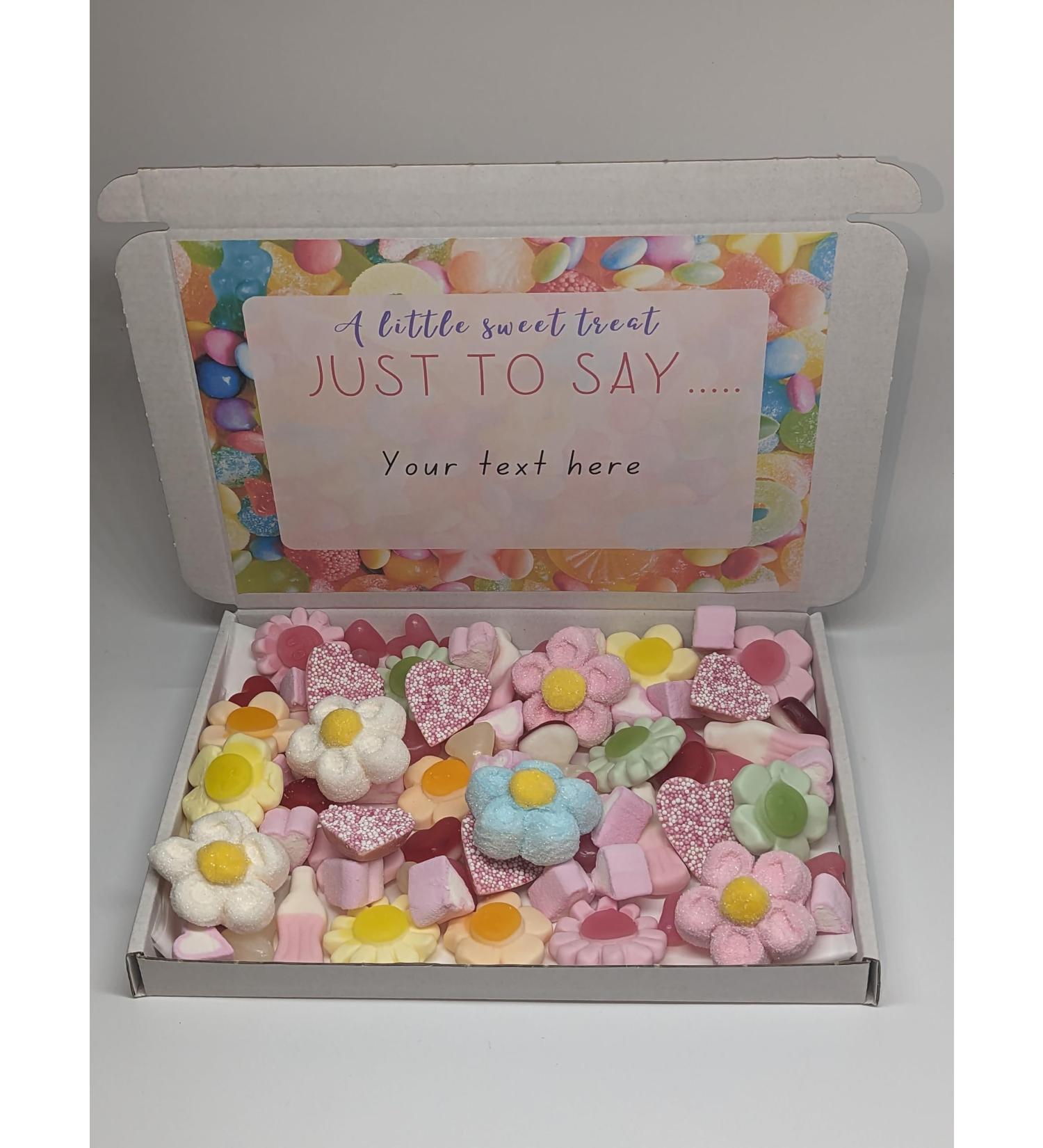Just to say sweet box | Just to say | Thank you gift | Thanks| Thinking of you gift| personalised sweet gift | thank you friend| Thinking of you present