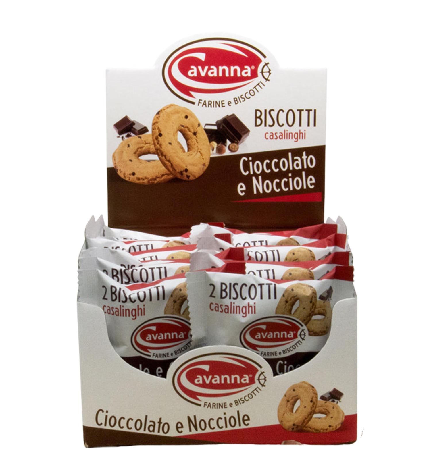  Cavanna Cavanna Chocolate and Hazelnut Doughnut Biscuits Individually Wrapped 2 Pieces 35g (Display 30 Pieces) - Made in Italy - Buy Online on GoSupps.com