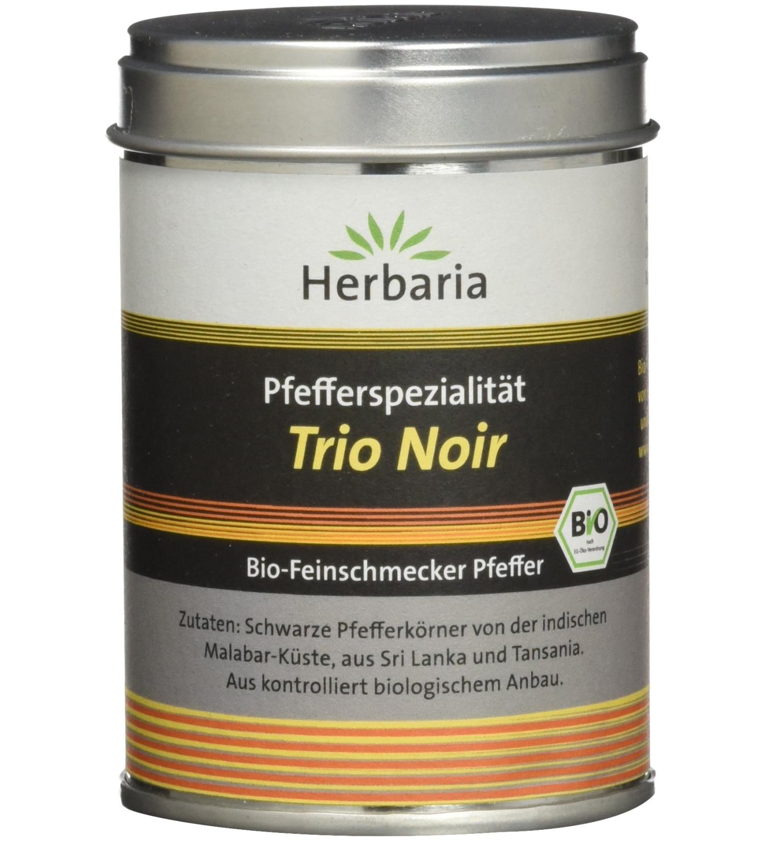 Herbaria Trio Noir Black Pepper - Organic M-can 75g | Premium Spice for Global Shipping - Buy Online on GoSupps.com