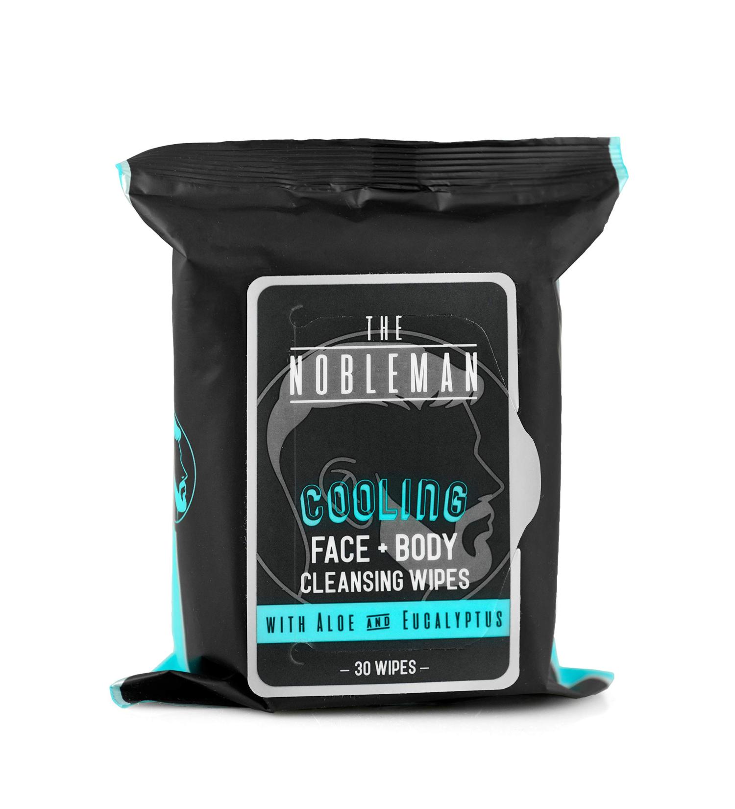 Men's Cooling Face + Body Cleansing Wipes - 30ct