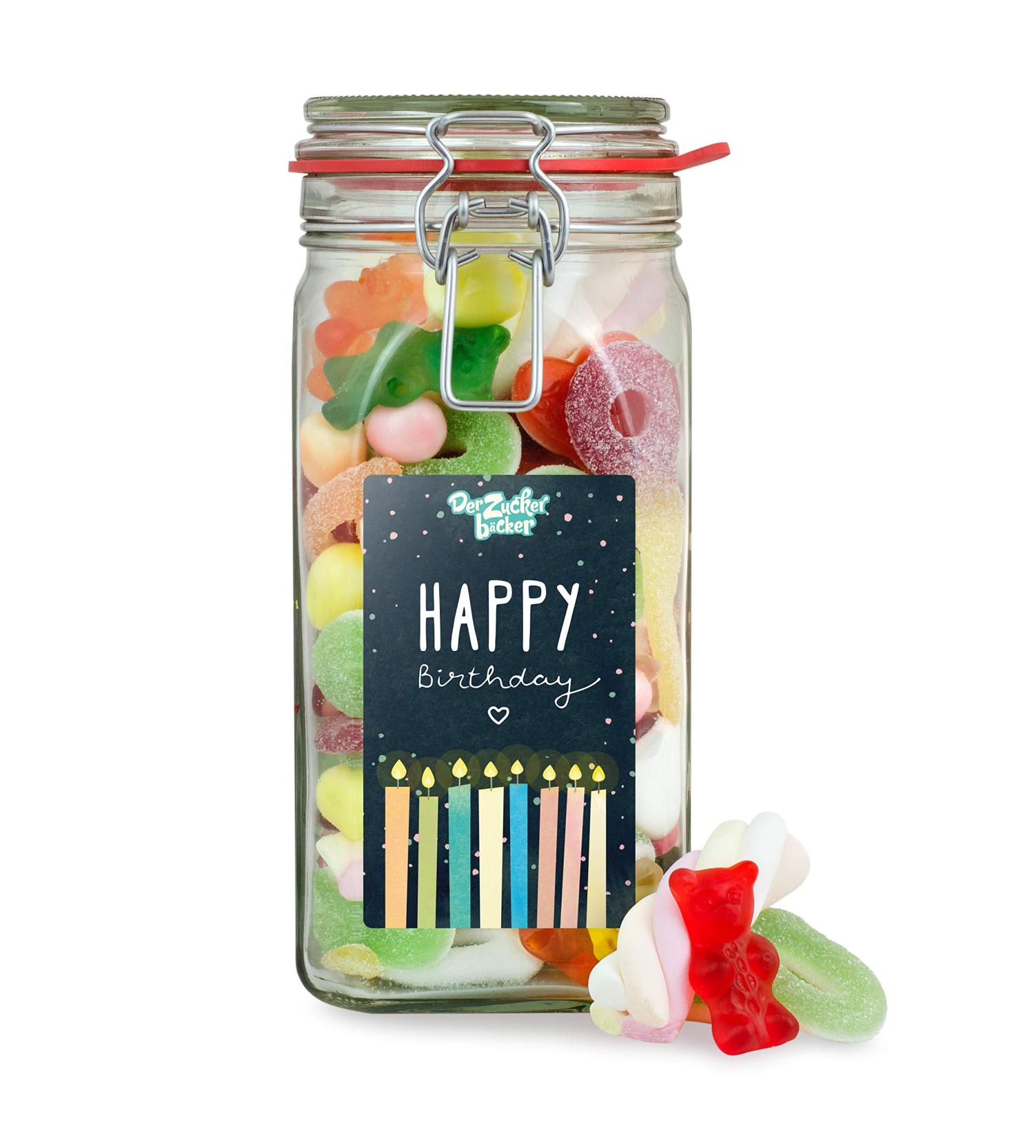 Happy Birthday Candy Jar - Large Treat for Family Friends & Employees | Perfect Birthday Gift - Buy Online on GoSupps.com