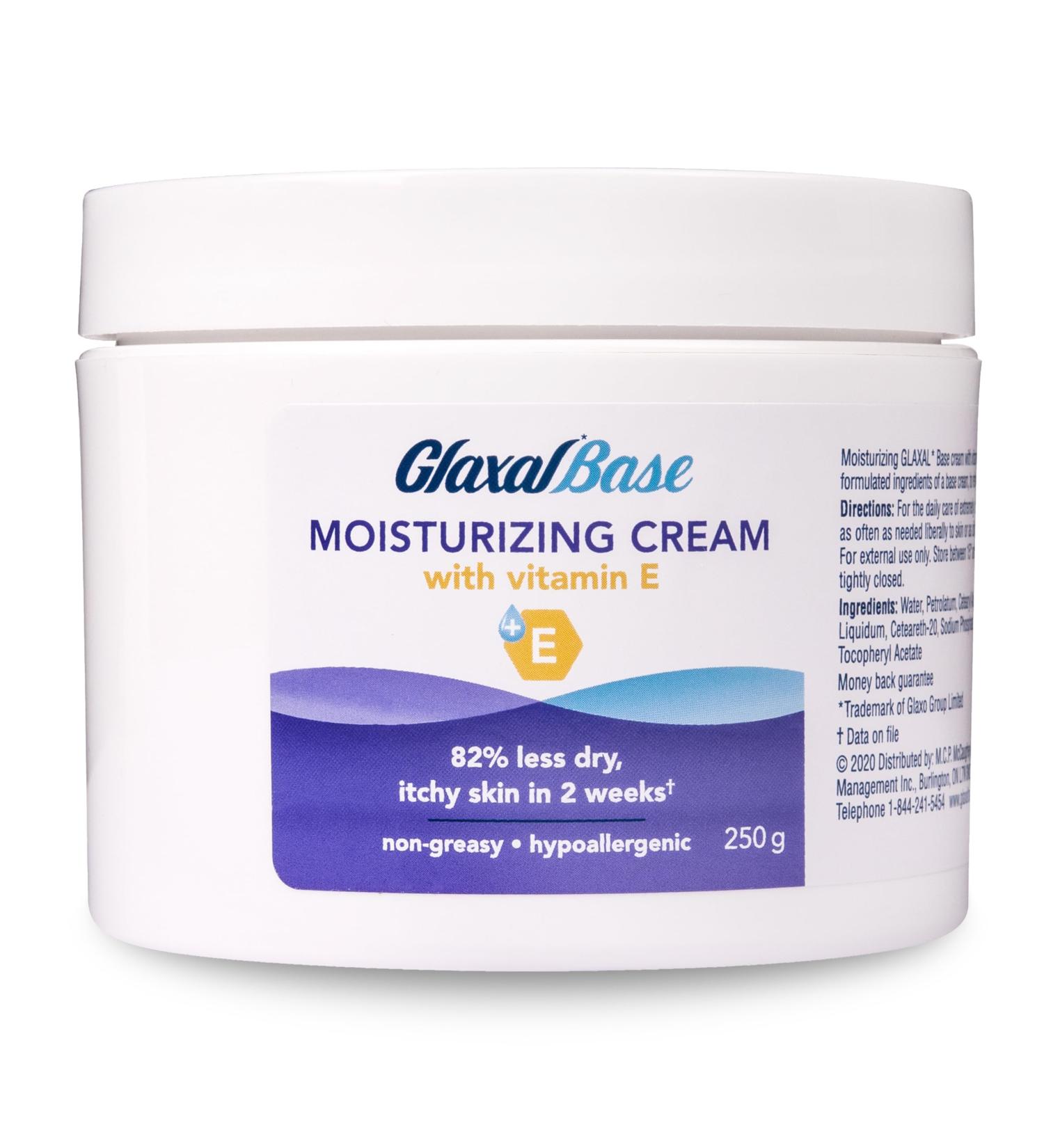Glaxal Base Moisturizing Cream with Vitamin E for Dry Itchy Skin Hypoallergenic & Paraben-Free 250g Vitamin E Cream - Buy Online on GoSupps.com
