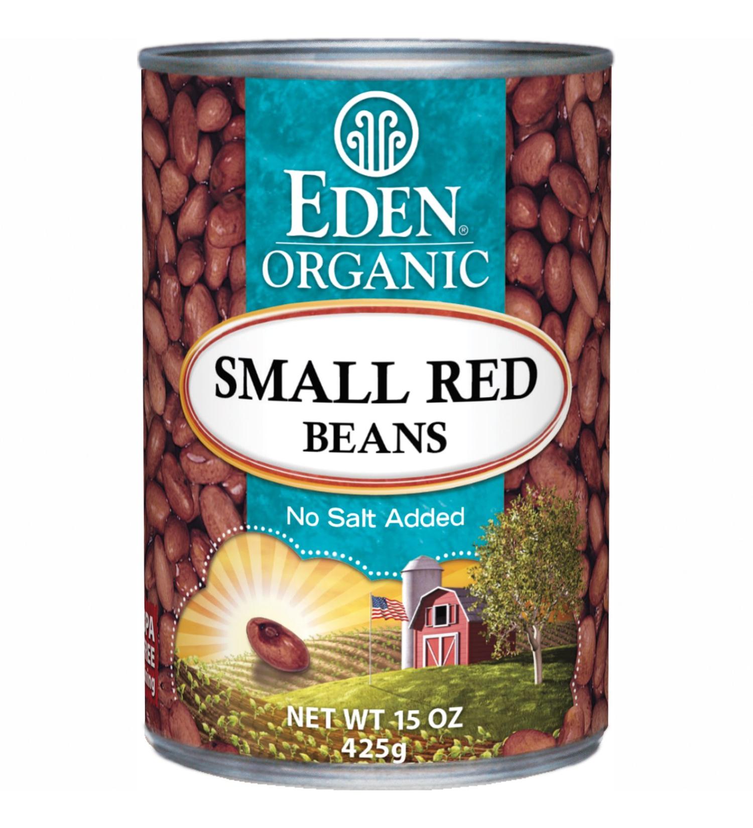 Eden Organic Small Red Beans - No Salt Added, 15oz Can (Pack of 12) - Healthy & Natural - Buy Online on GoSupps.com