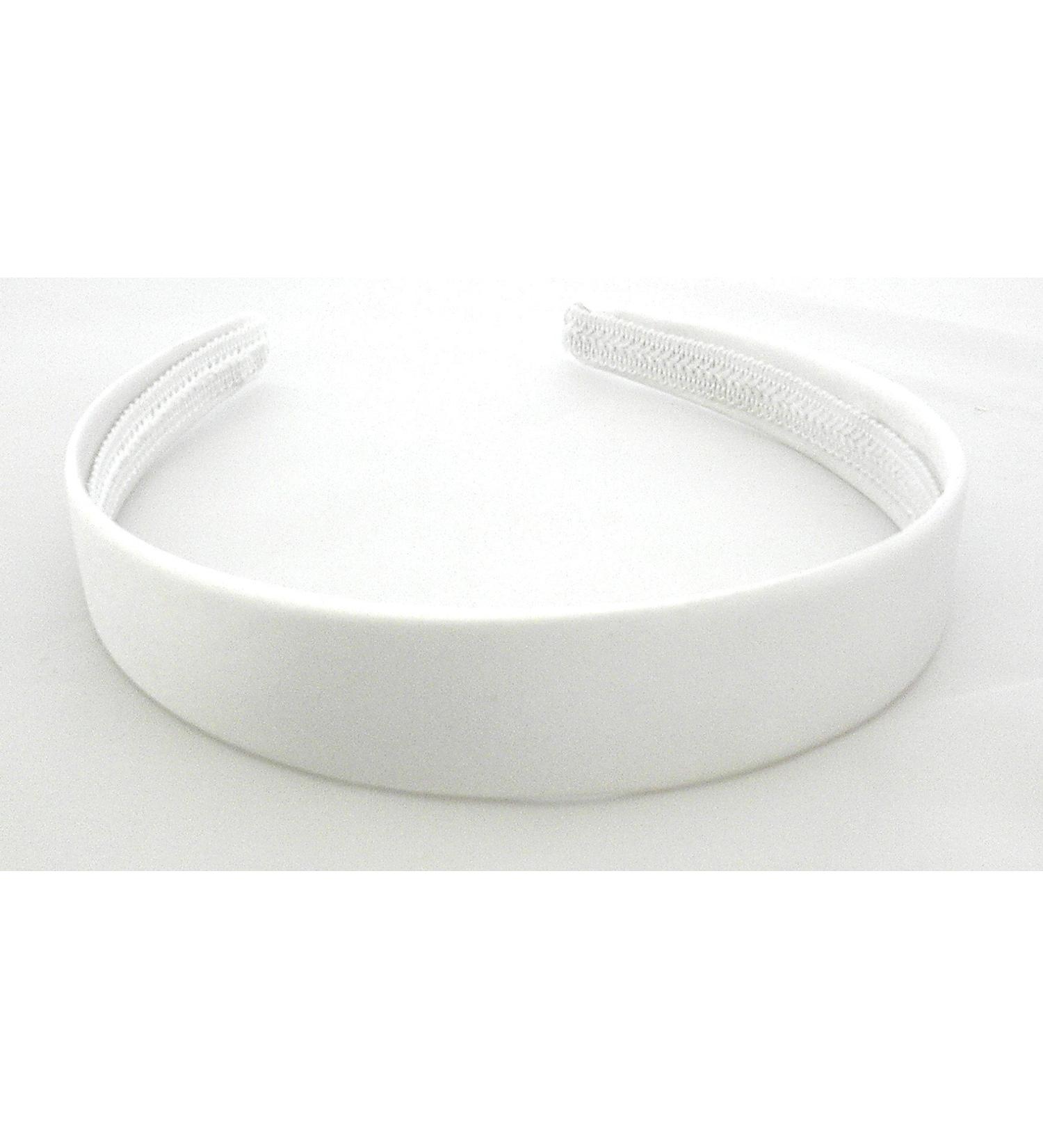 Buy 2.5cm White Satin Covered Alice Band | Multicoloured Hair Headband | International Shipping - Buy Online on GoSupps.com