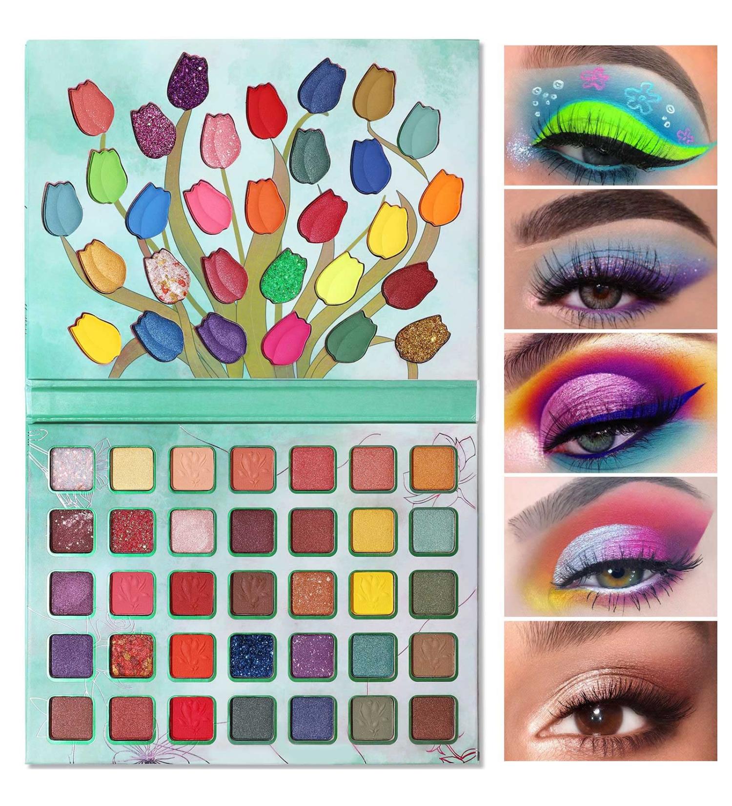 CHARMCODE 65 Colors Eyeshadow Makeup Palette - Neon Shimmer Matte Glitter Eye Shadow Powder Gift Set - Buy Online on GoSupps.com