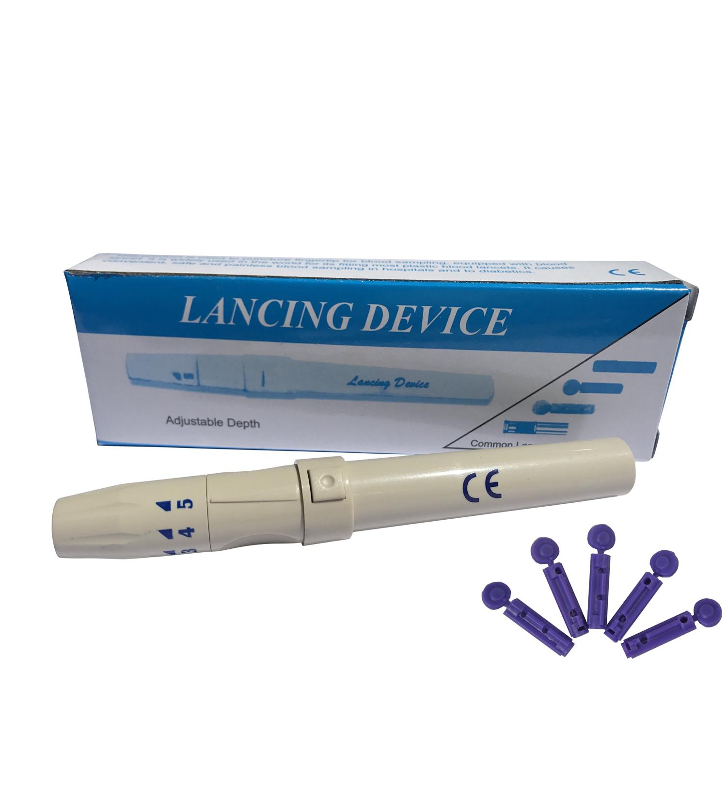 Lancing Device with 100 Lancets for Diabetes Blood Testing - Non-Diabetic Option - Buy Online on GoSupps.com