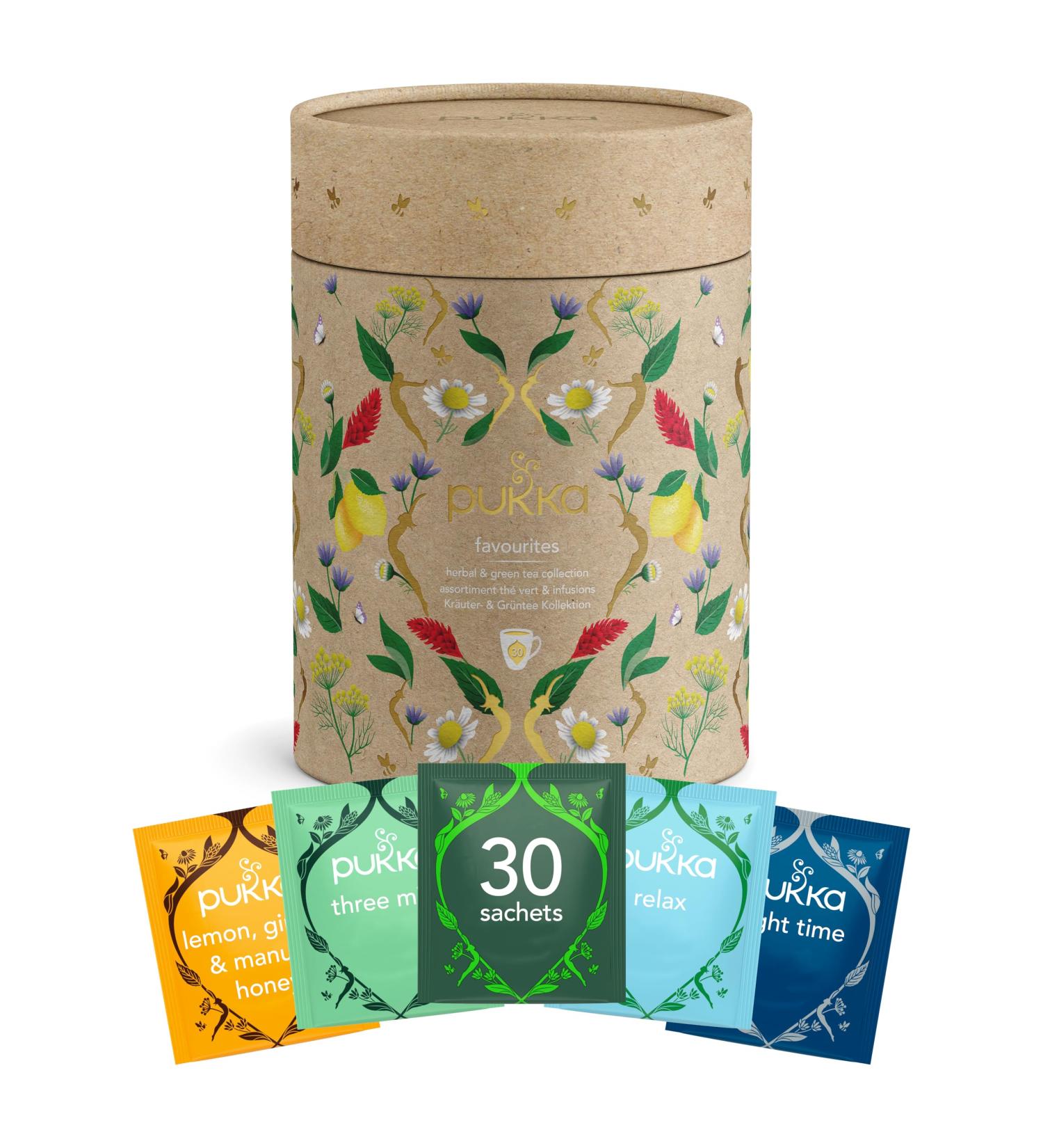 Pukka Coffret D couverte Id e Cadeau Femme et Homme Coffret de Tisanes et Infusions Cadeau de Th 100% Bio Saint Valentin Anniversaire 5 Saveurs Menthe Matcha Gingembre Nuit 30 Sachets de Th Coffret Gourmand 30 Sachets - Buy Online on GoSupps.com