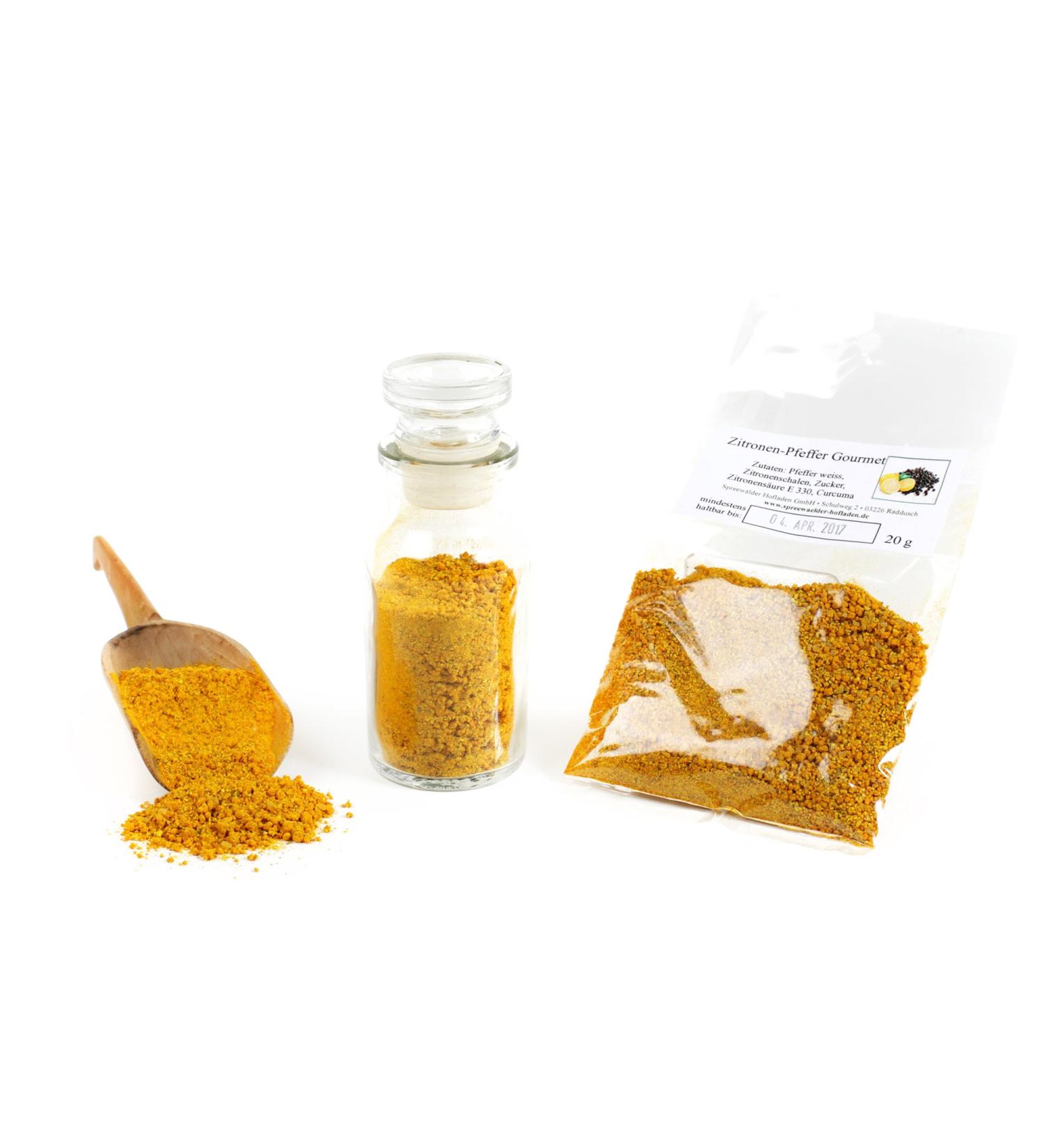  Feine W rze Gourmet lemon/pepper turmeric turmeric lemon white pepper pepper specialty piper nigrum 20 g - Buy Online on GoSupps.com