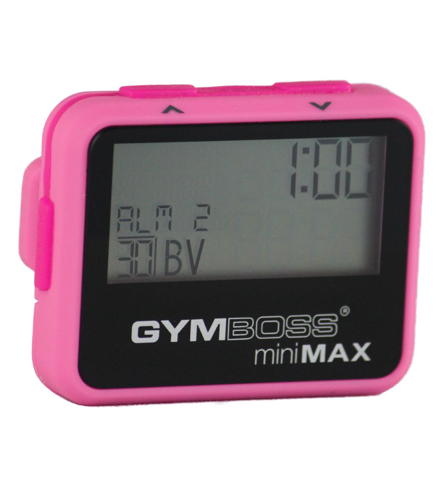 Buy Gymboss Minimax Interval Timer & Stopwatch - Pink Soft Coating | International Shipping Available - Buy Online on GoSupps.com