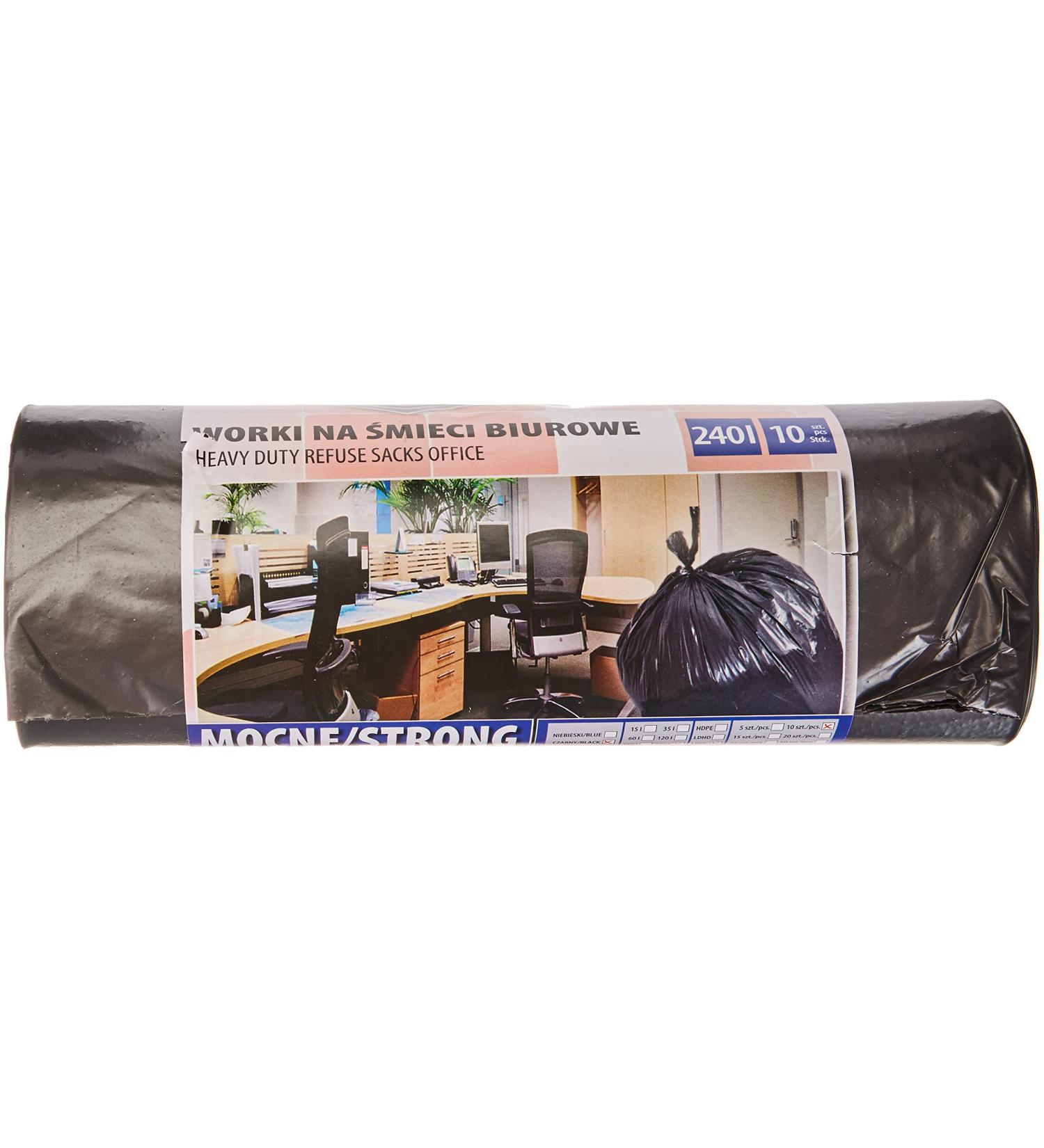 Buy 240L Strong LDPE Garbage Bags (10 Pack) - Black 30 m Thick Office & Household Waste Solutions - Buy Online on GoSupps.com