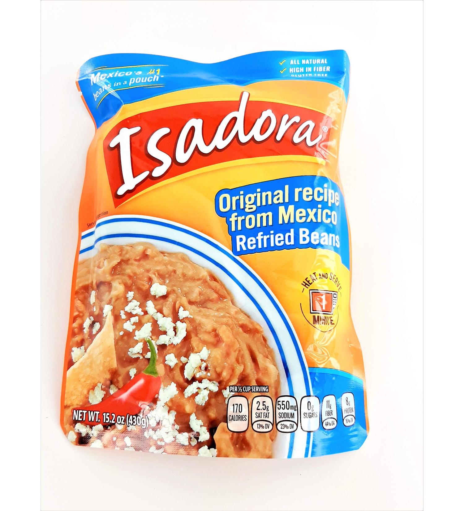 Isadora Refried Beans Pouch (Pack of 2) - 15.2 oz - Authentic Mexican Flavor - Buy Online on GoSupps.com