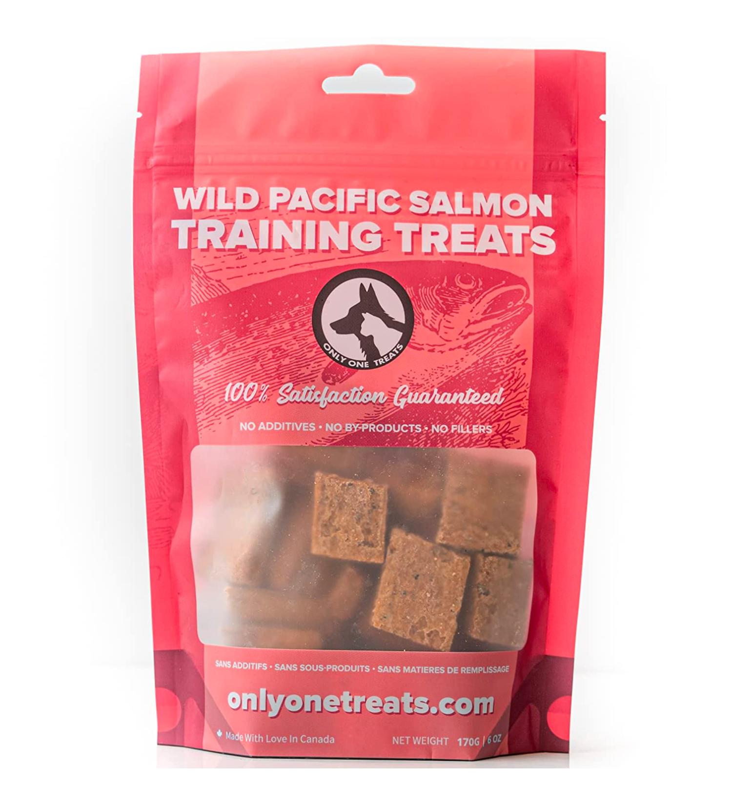 Only One Treats Wild Pacific Salmon Training Treats (170g). for Your Family Pets. 100% Gluten Free Organic with no preservatives. Dog Training Treats. 176 g (Pack of 1) Salmon (Pack of 1) - Buy Online on GoSupps.com