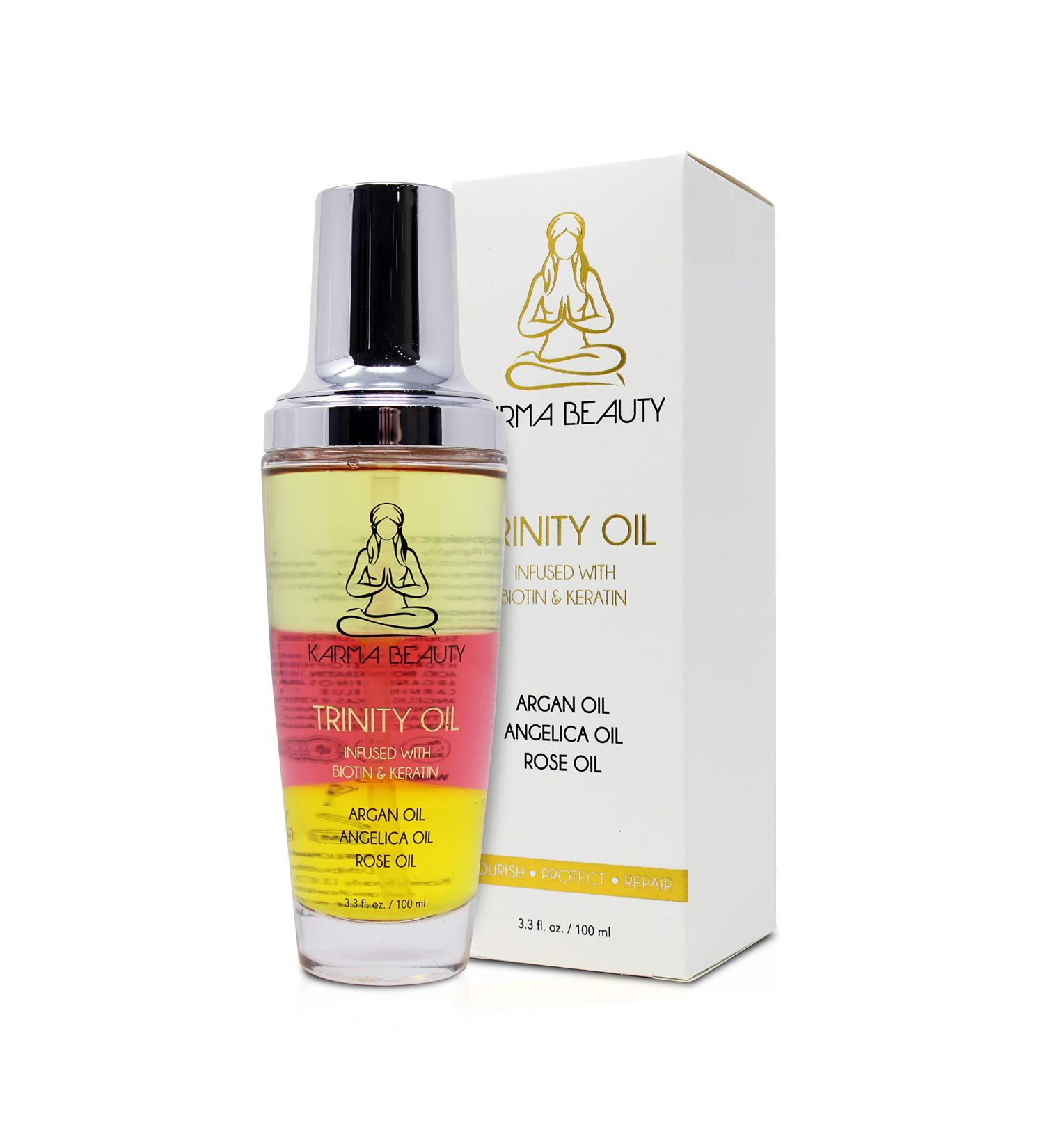 Karma Beauty Keratin Hair Serum with Biotin & 7 Essential Oils | Leave-In Treatment - Buy Online on GoSupps.com