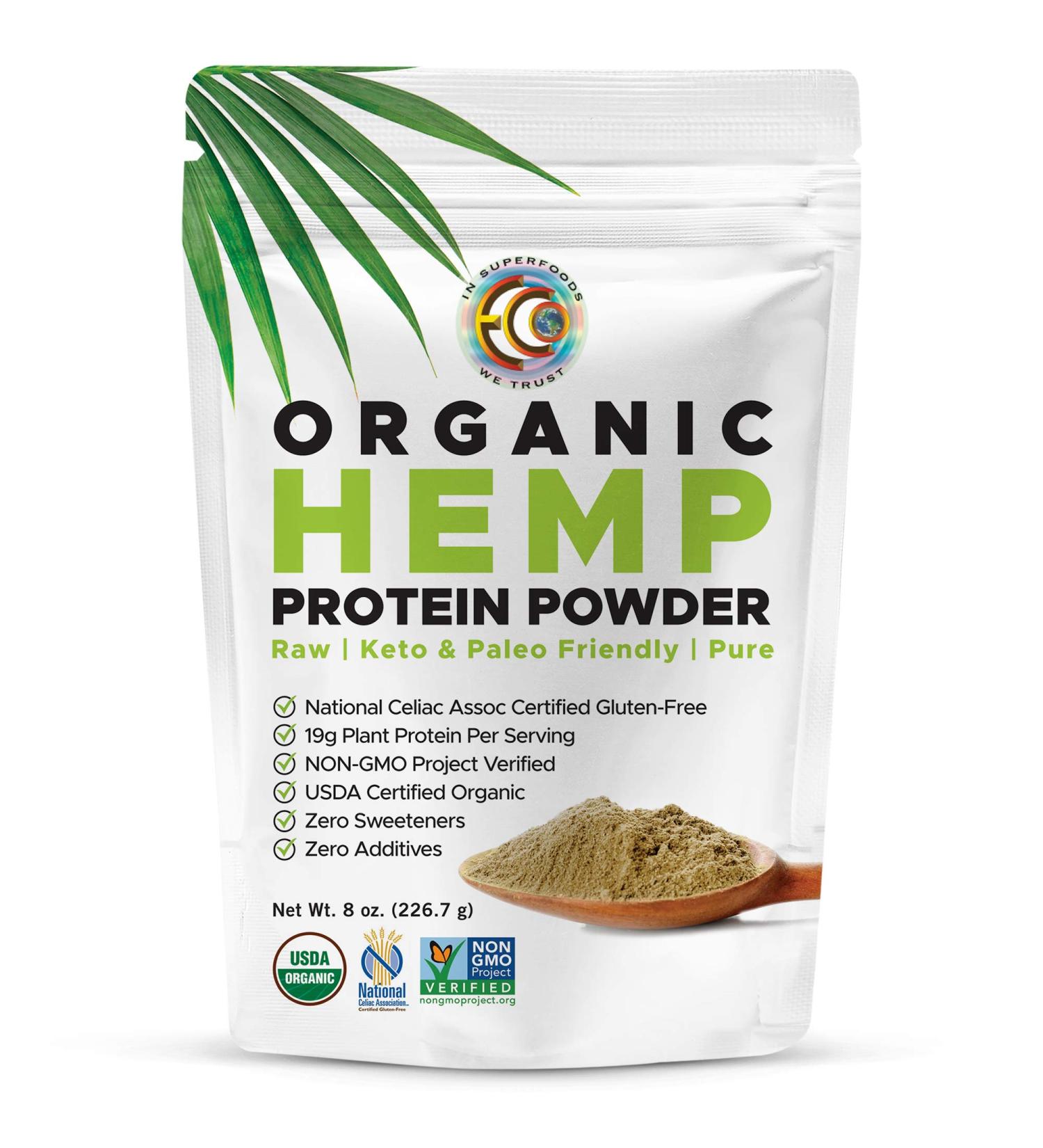 Earth Circle Organics Hemp Protein Powder - 8 oz | Organic & Nutrient-Rich - Buy Online on GoSupps.com