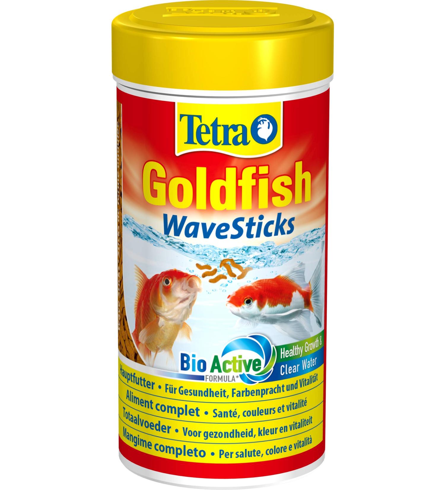 Tetra Goldfish Wave Sticks - Premium Fish Feed for Goldfish & Cold Water Fish | 250 ml Can (2 Pack) - Buy Online on GoSupps.com