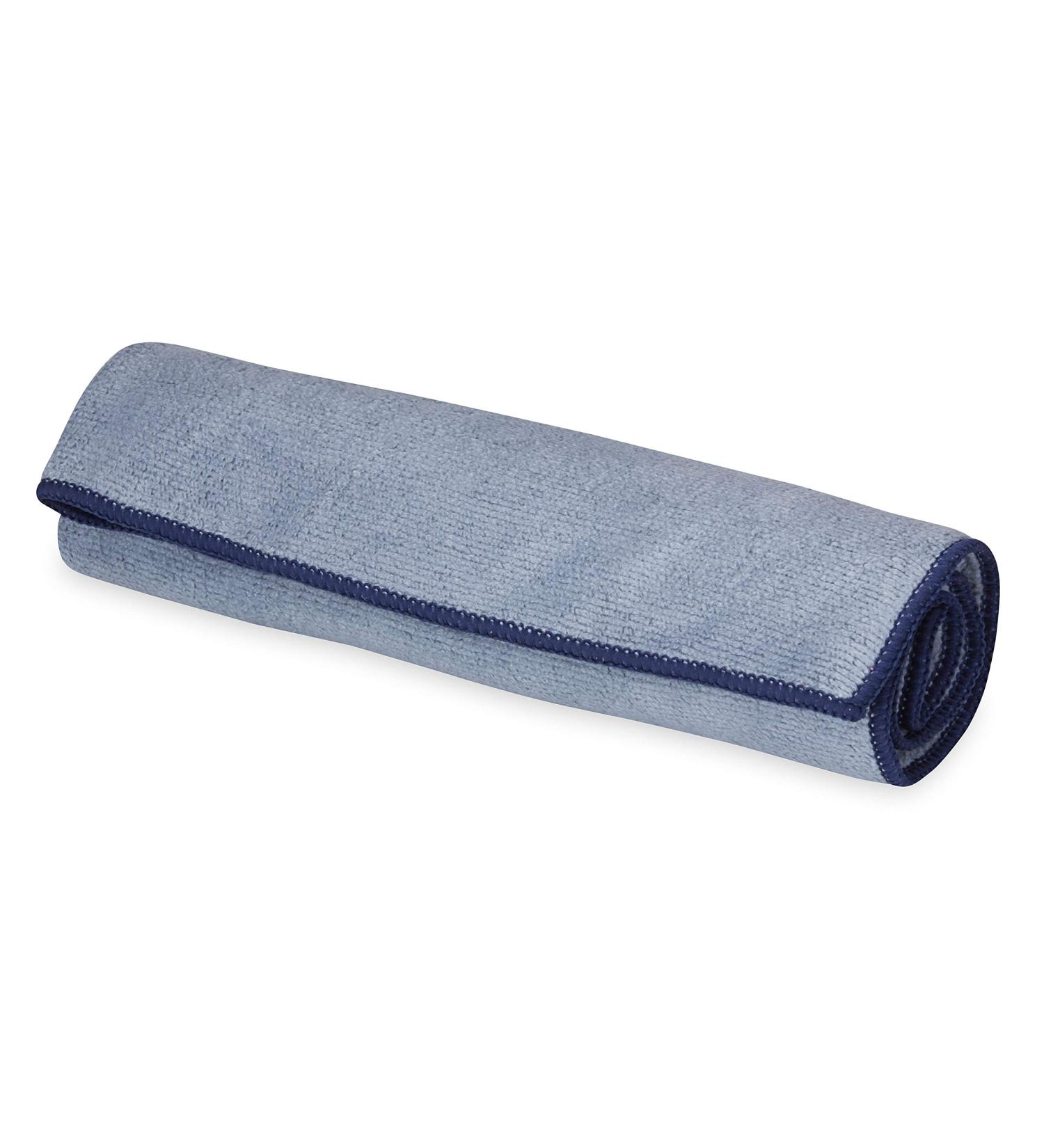 Gaiam Yoga Hand Towel - Blue Shadow: Soft, Absorbent Towel for Yoga Practice - Buy Online on GoSupps.com