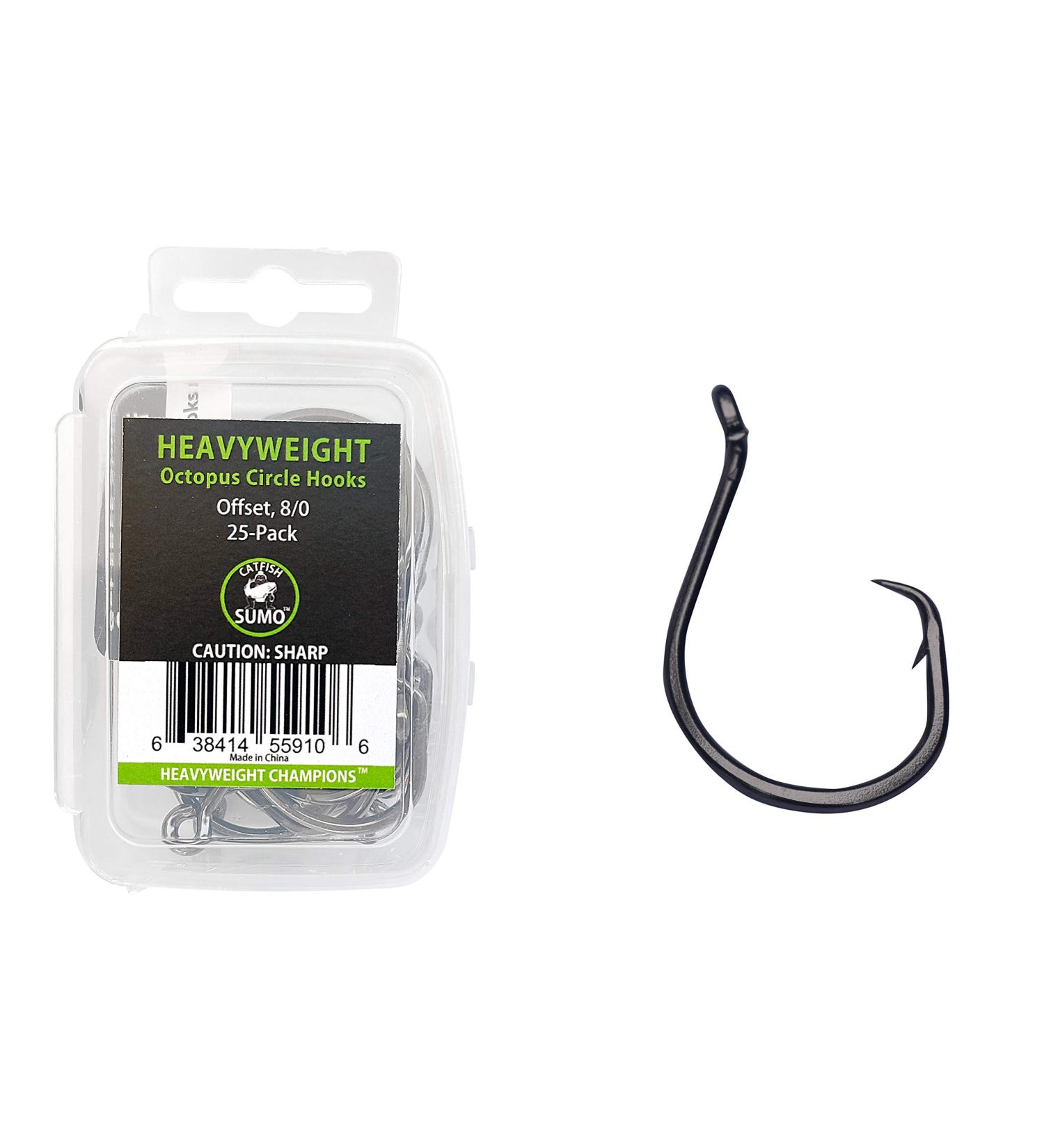 Offset Octopus Circle Hooks 6/0 - 25 Pack | Heavyweight Catfish Hooks - Buy Online on GoSupps.com