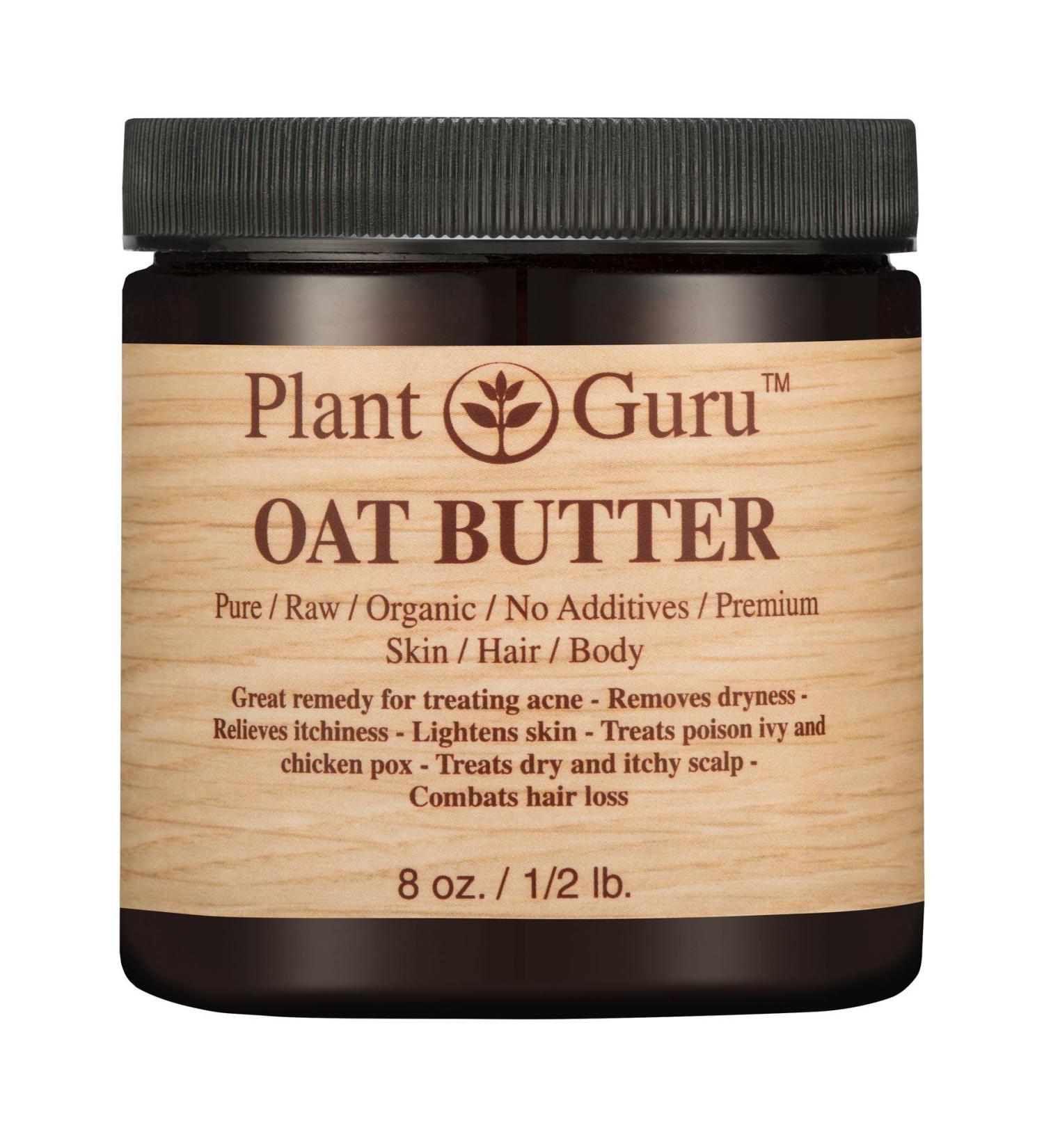 Oat Body Butter 8 oz. 100% Pure Raw Fresh Natural Cold Pressed. Skin Body and Hair Moisturizer DIY Creams Balms Lotions Soaps. 8 Ounce (Pack of 1)