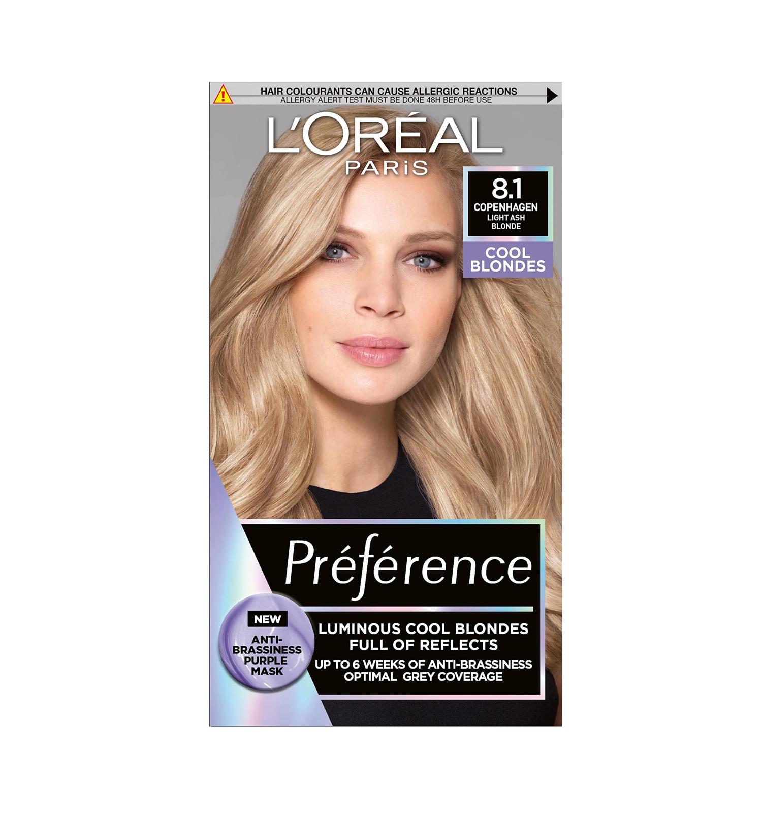 L'Oreal Paris Preference 8.1 Copenhagen Hair Dye - Long-Lasting Luminous Permanent Hair Colour - Buy Online on GoSupps.com