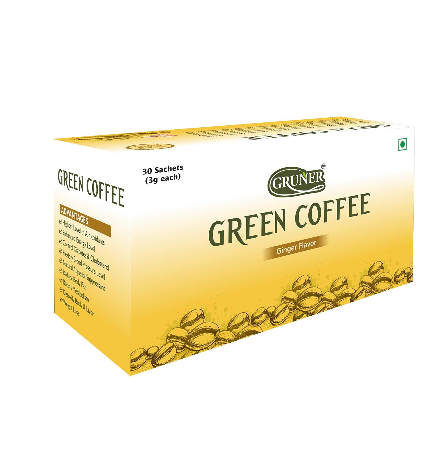 Green Coffee 100% natural - Ginger Flavor - 30 Sachets - Buy Online on GoSupps.com