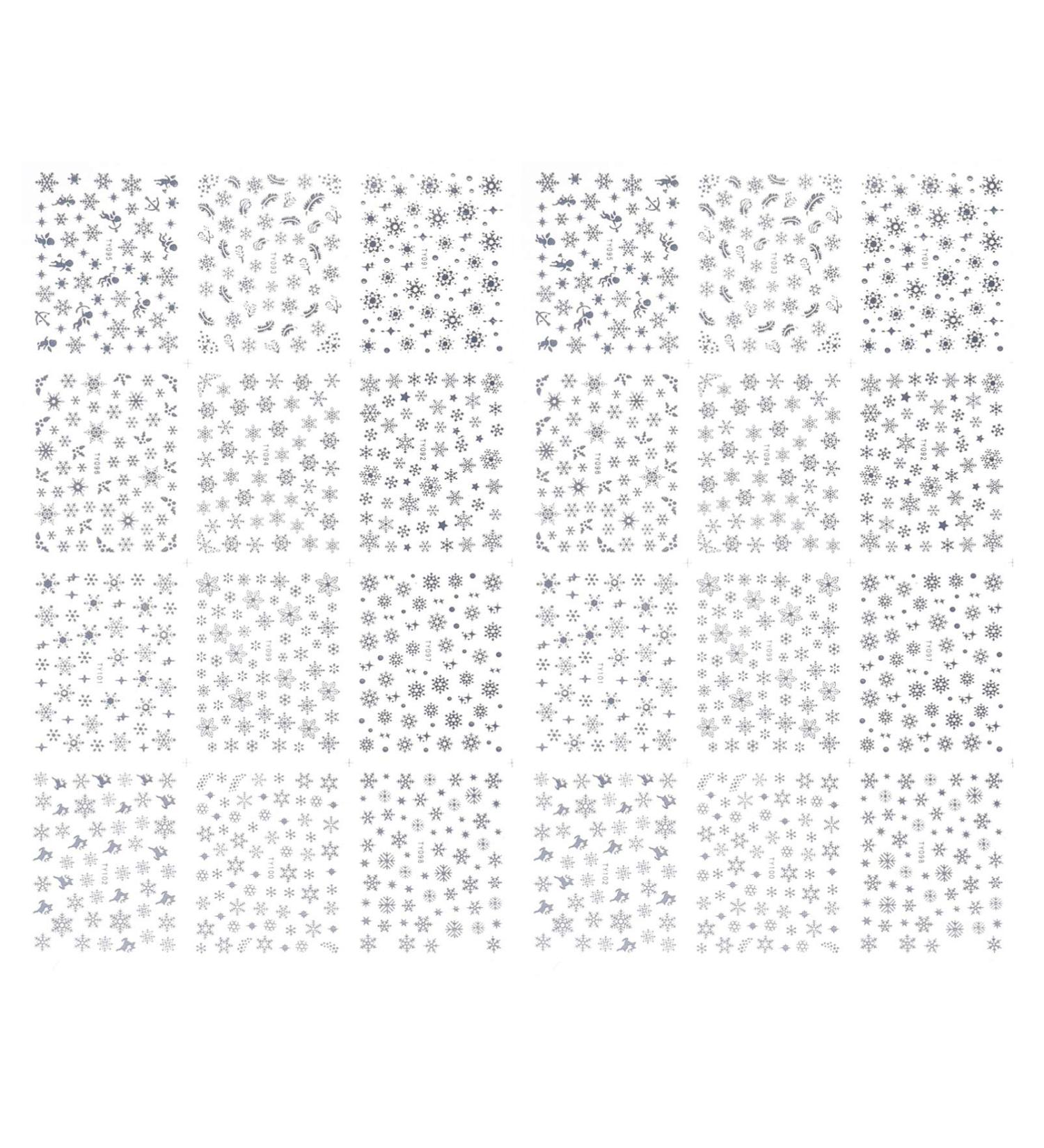 2 Sheet Christmas Nail Stickers Xmas Nail Art Stickers Nail Stickers for Women Snowflake Nail Stickers Nativity Decor Christmas Nail Decals Diy Decoration 3d Winter Stickers - Buy Online on GoSupps.com