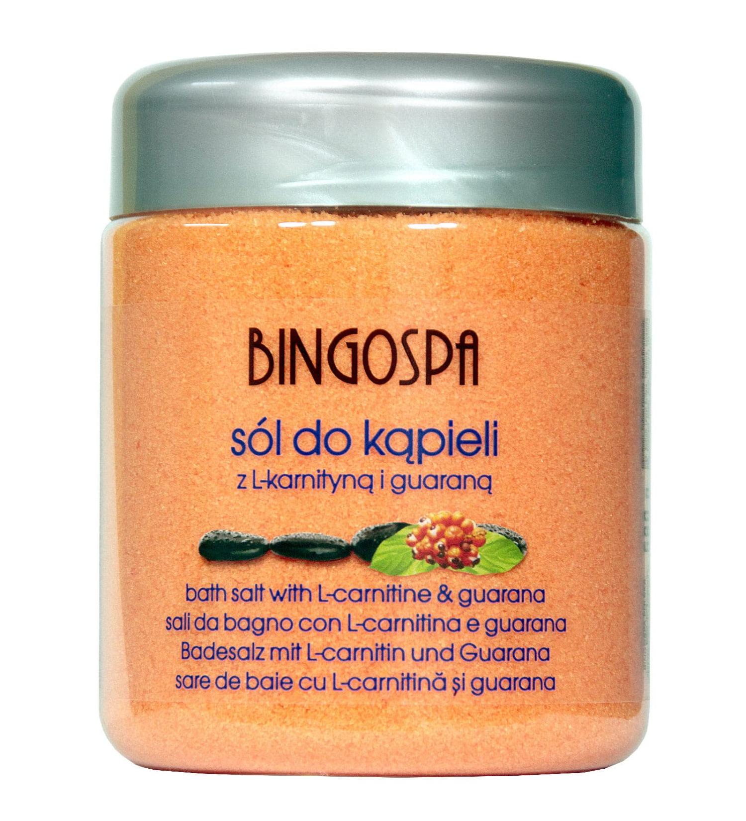 Foaming Bath Salt with L-Carnitine & Guarana - Skin Firming & Relaxation - 580g BINGOSPA | Shop Internationally - Buy Online on GoSupps.com