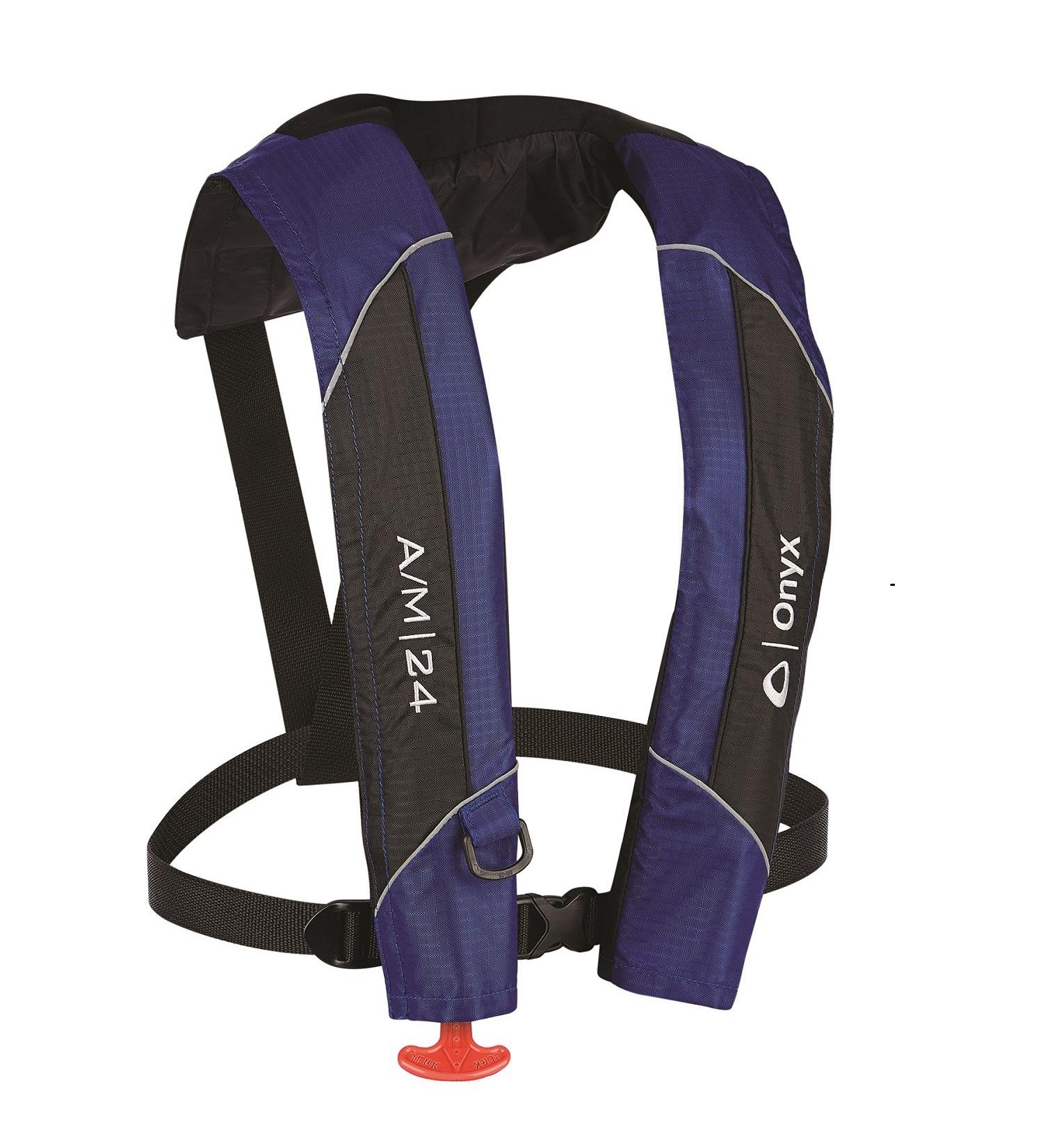 Onyx A/M-24 Automatic/Manual Inflatable Life Jacket, Blue