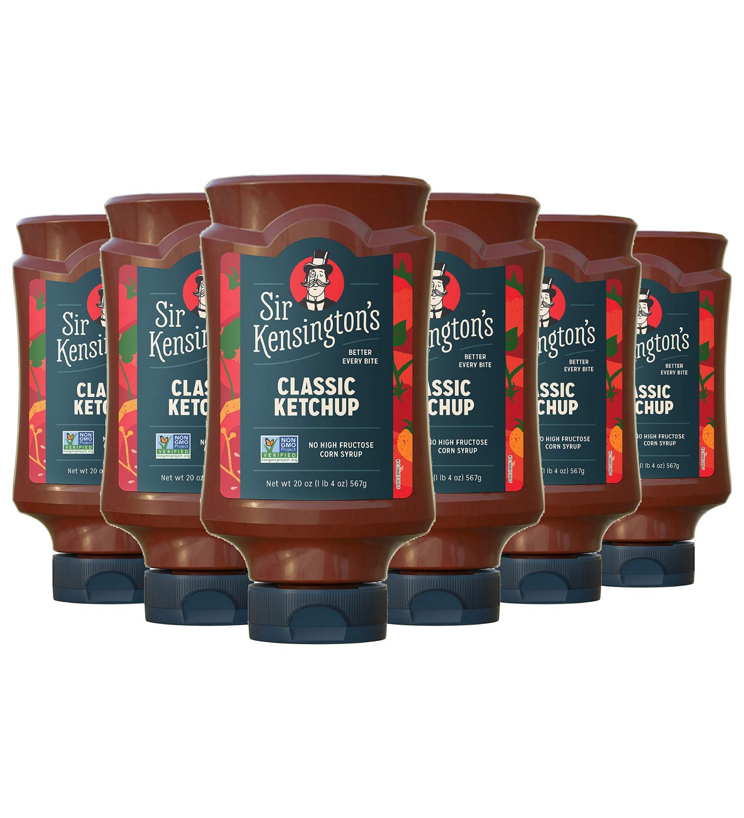 Sir Kensington's Classic Ketchup 20 oz Pack of 6 | Made from Whole Tomatoes | No HFCS | Gluten-Free | Certified Vegan | Non-GMO | Shelf-Stable - Buy Online on GoSupps.com