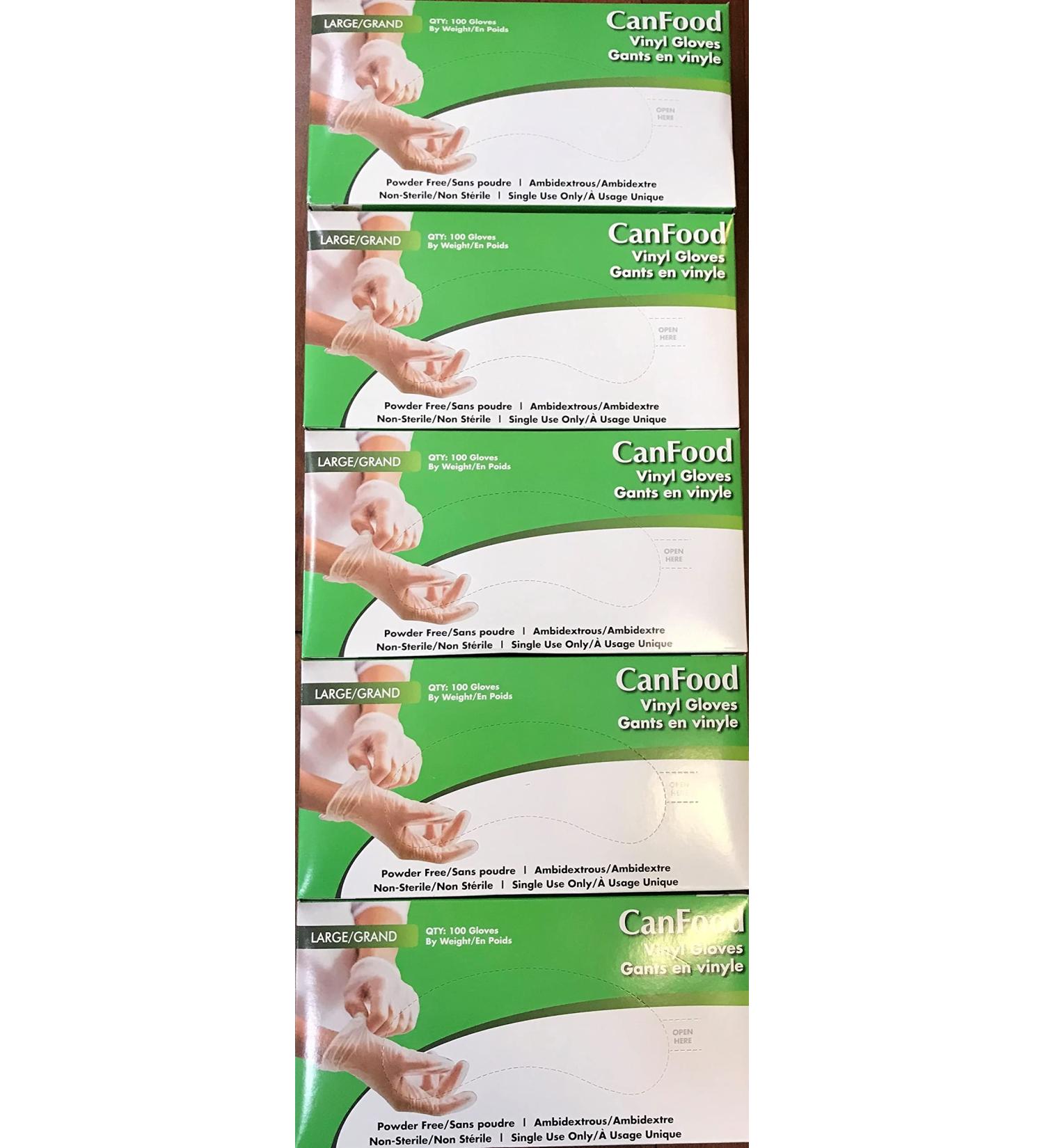  500 pcs Vinyl Gloves Powder Fee Pack of 5 100 x5 500 Pcs Latex Free Nitrile Free M (Pack of 500) - Buy Online on GoSupps.com