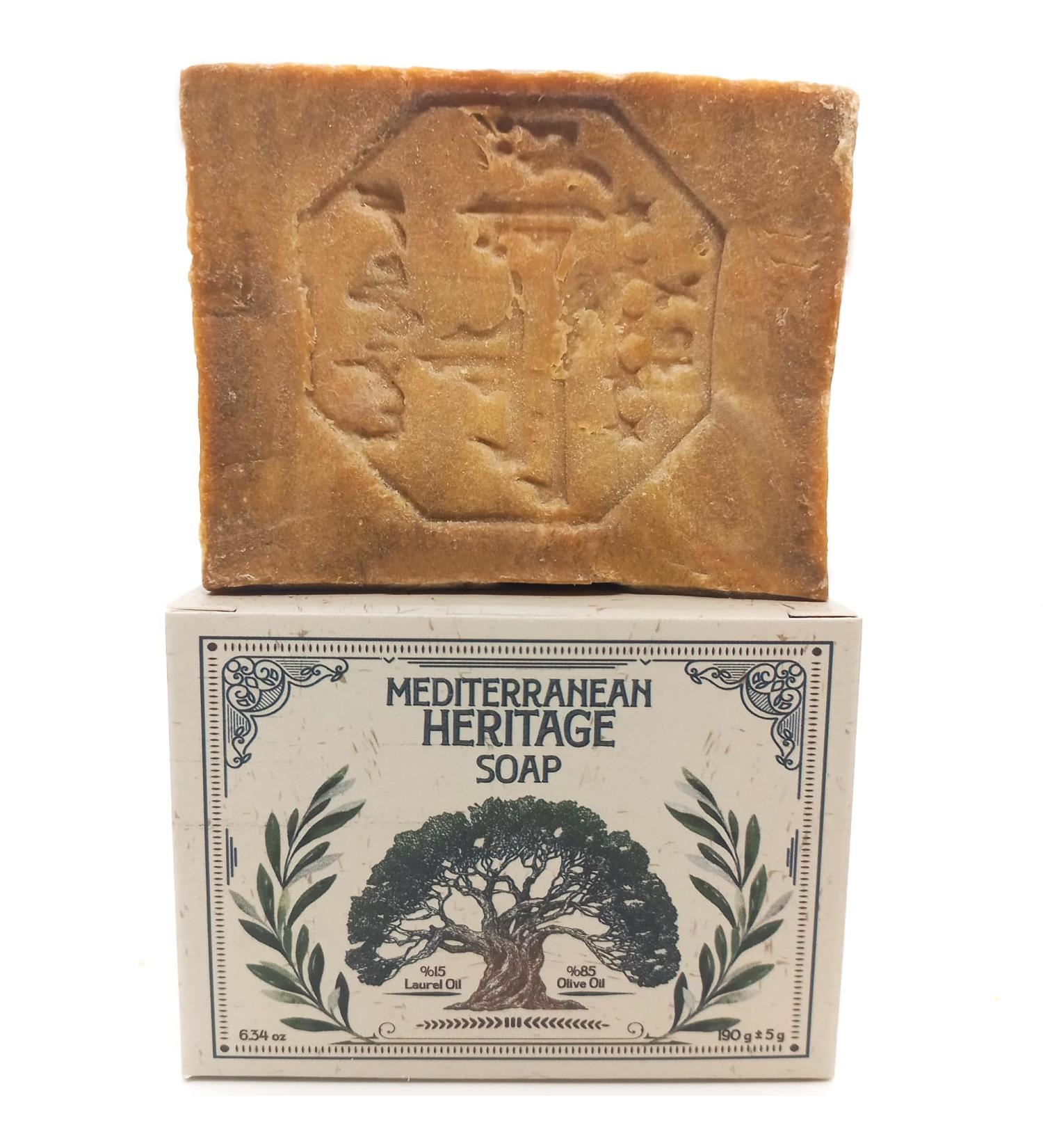 Aleppo Olive Oil Soap Bar - Gentle for Sensitive Skin Hair Face & Body | 15% Laurel Oil 85% Olive Oil | International Shipping Available - Buy Online on GoSupps.com