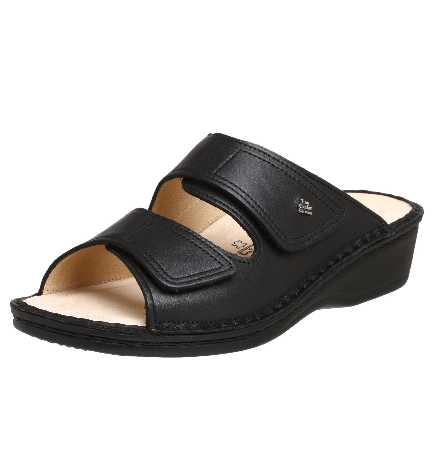 Buy Finn Comfort Women's Jamaika Sandal 5-5.5 Black Nappa International Shipping Available - Buy Online on GoSupps.com