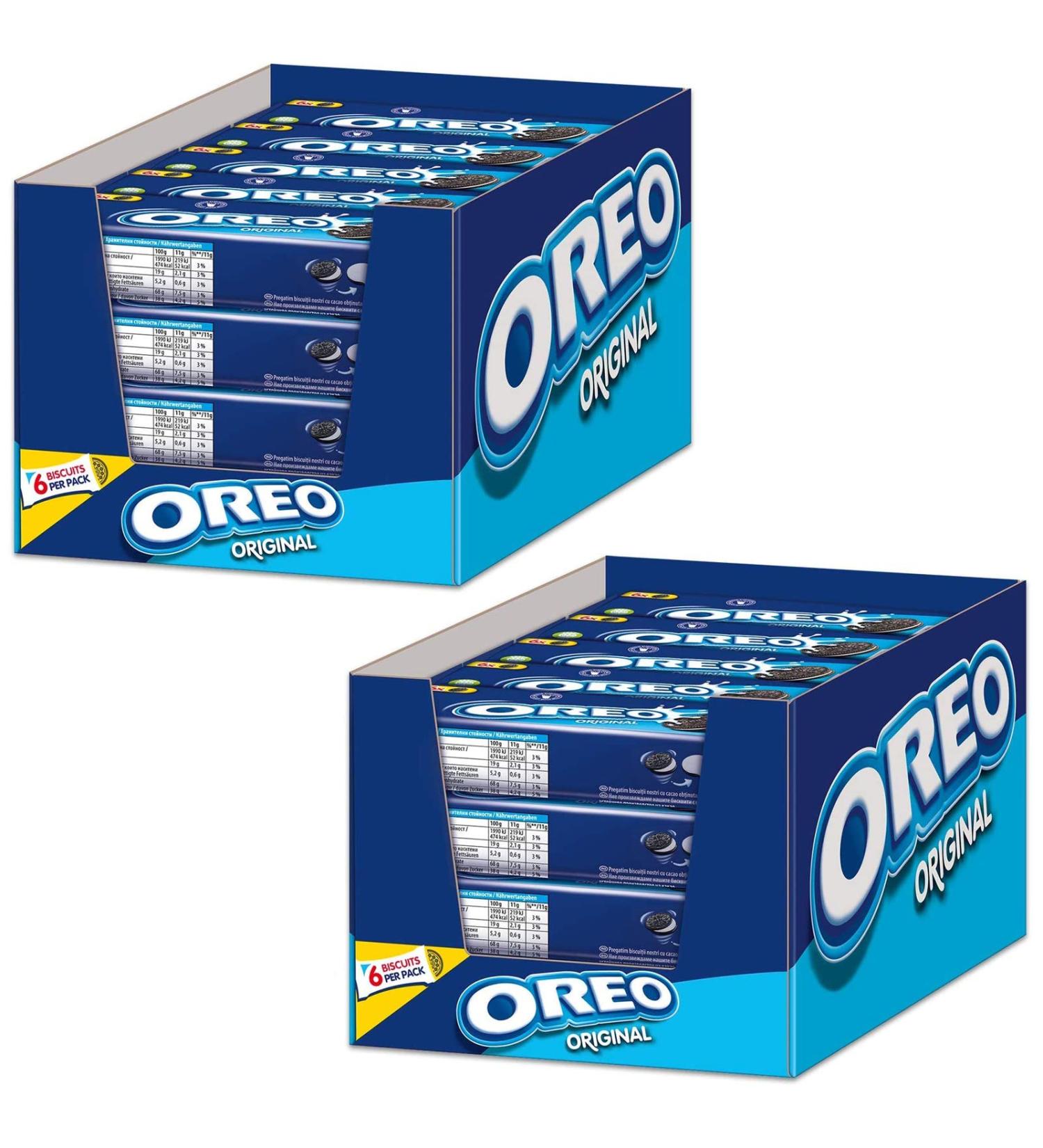 Mondelez Oreo Original Chocolate Sandwich Vanilla Cream Center Biscuits 66g Pack 20s 2 Pack - Buy Online on GoSupps.com