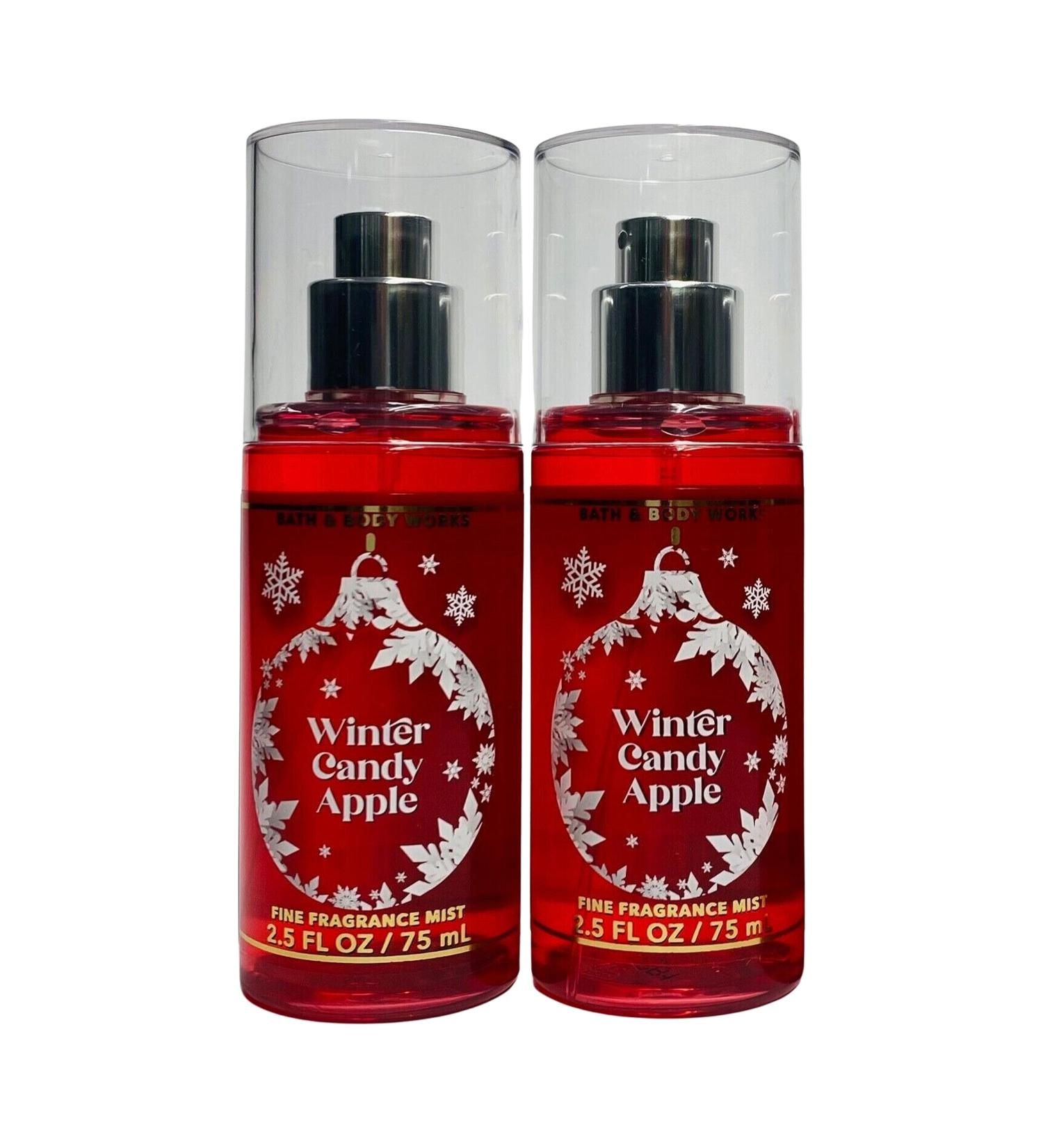 Bath & Body Works Travel Size Fragrance Mist 2.5oz Each Pack of 2 (Winter Candy Apple)